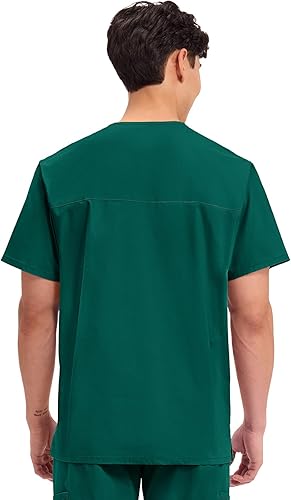 Miniatura 3 de Cherokee WW Professionals WW695 - Camisa de uniforme sanitario para hombre con cuello en V