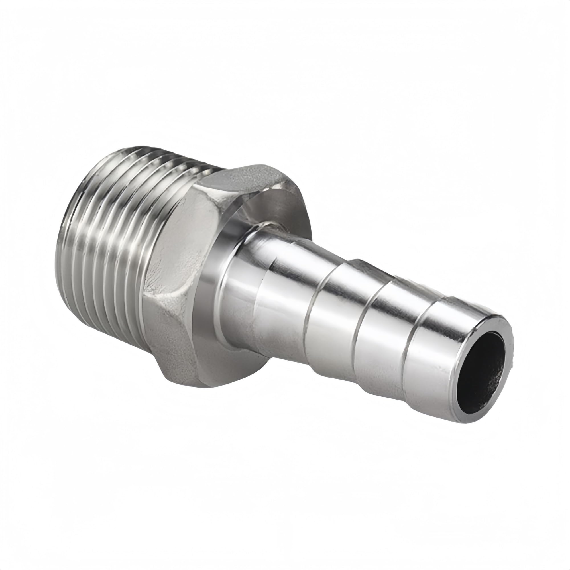 Stainless Steel Male Barb, 304 Stainless Steel Male Thread Hose Barb Pagoda Connector for Air Water Multiple Sizes(14MM*1/2INCH)