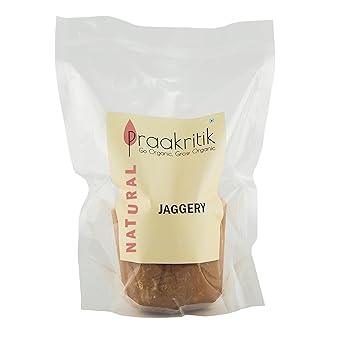 Praakritik Natural Jaggery 900g, Unrefined & Chemical-Free, Traditional Cane Sugar, No Preservatives, Pure & Natural Sweetener for Cooking & Baking - image, photos