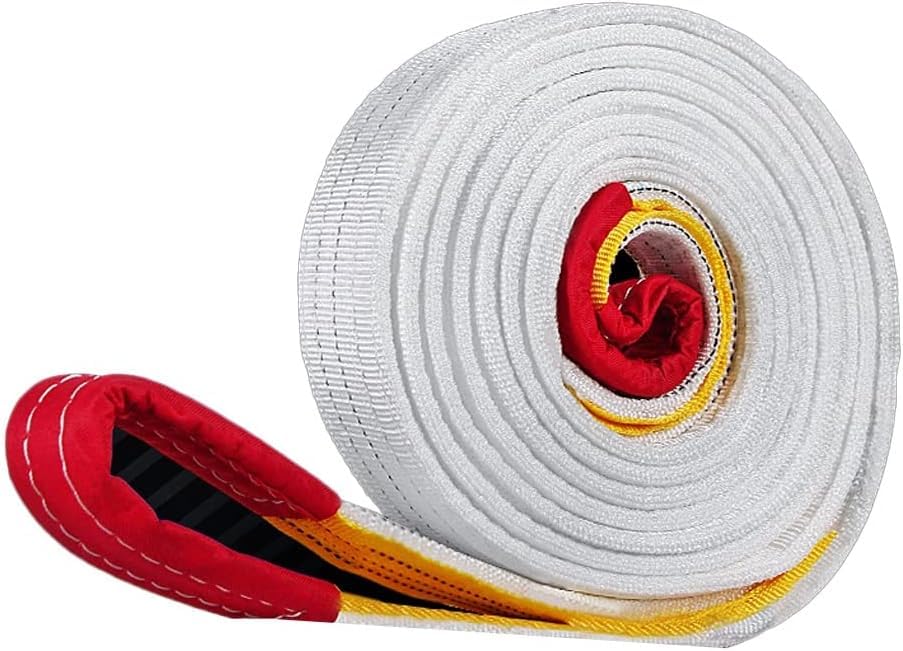 Eslingas Planas para grúa, eslingas de poliéster para elevación, Capacidad de Carga de 5T, Tejido Multicapa para elevación, Remolque y tracción de Muebles Grandes, 5t, 1,5t-2M