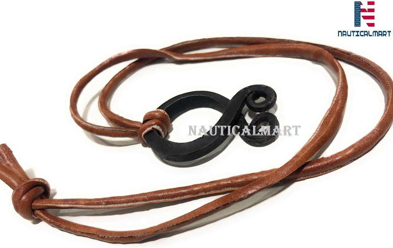 NauticalMart Viking Troll Cross Pendant - Hand-Forged Iron - Norse/Medieval/Jewelry/Skyrim