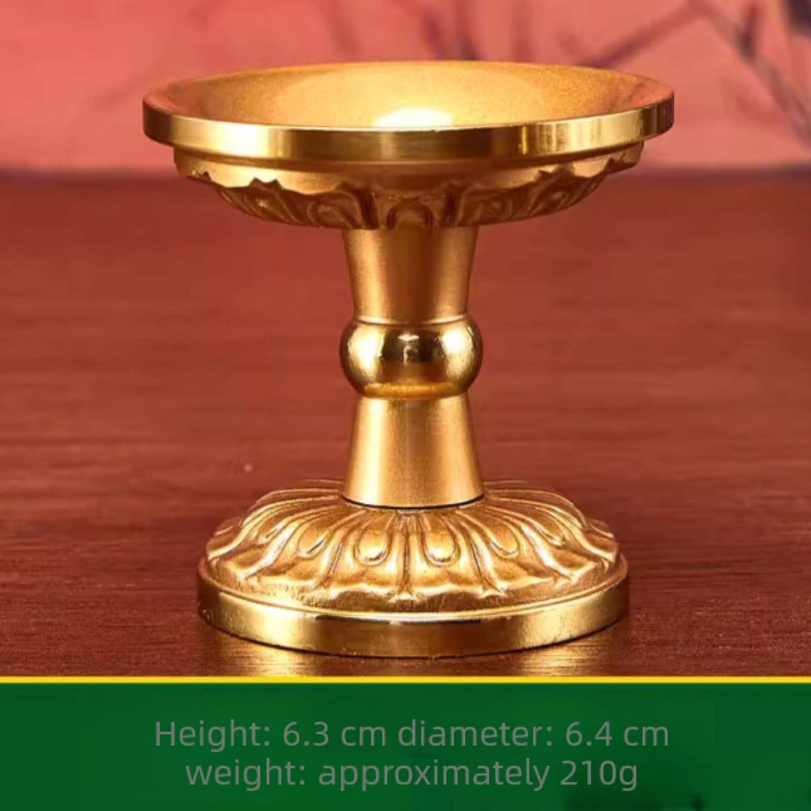 Kerzenhalter aus reinem Kupfer, 6,4 cm, 6,3 cm, buddhistischer Schrein, Altar Dekoration