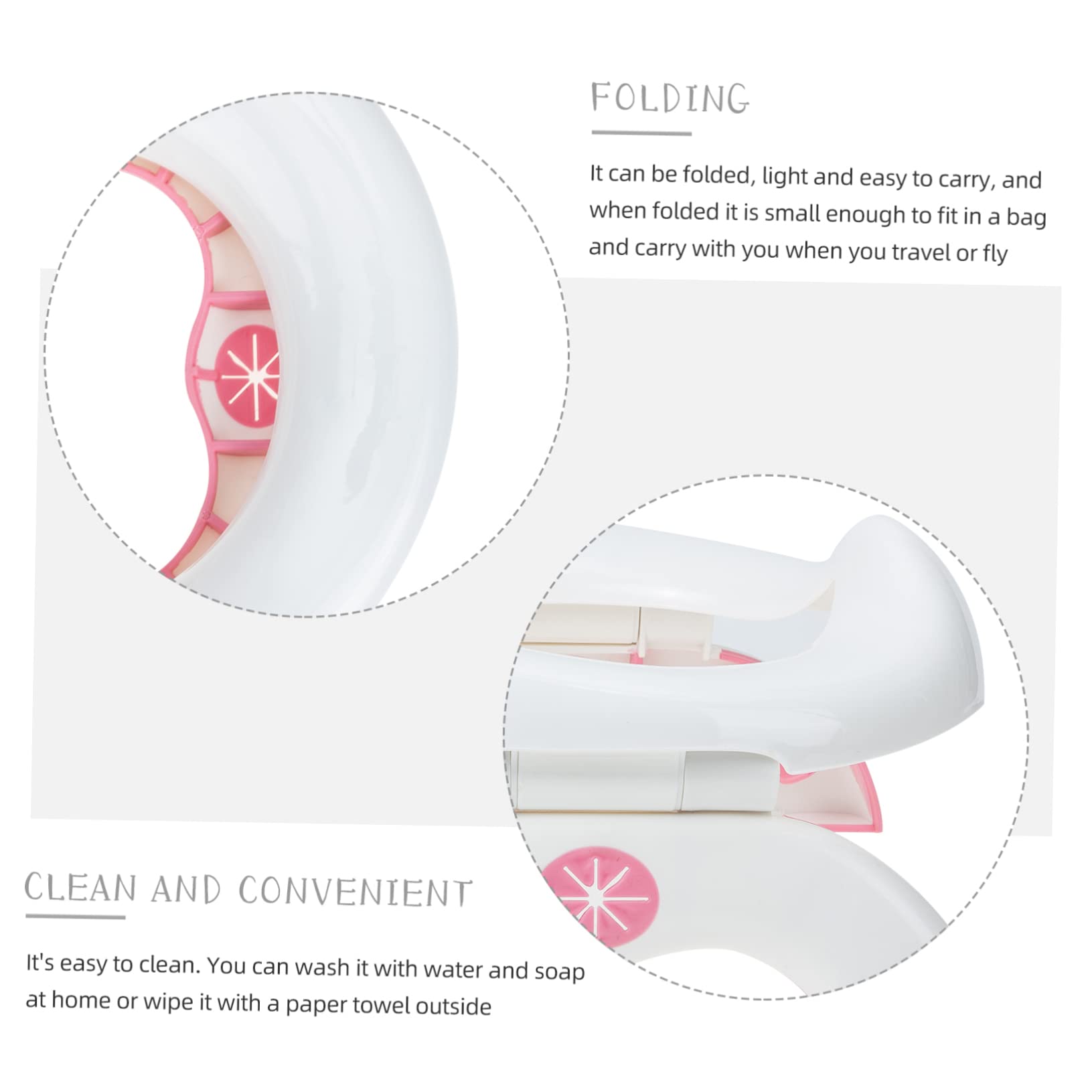 ORFOFE toilette pieghevole potty kiddikutter automobile i figli car seat vasino portatile per bambino vasino pieghevole vasino per bambini rifornimento del bambino plastica Rosy