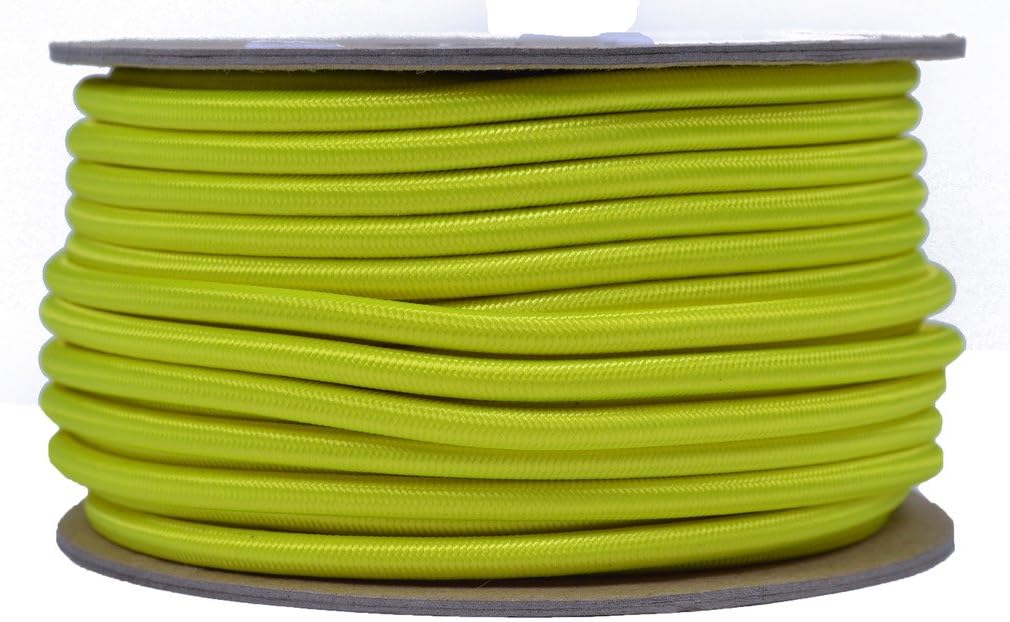 Neon Yellow 3/16" Shock Cord - BORED PARACORD Marine Grade Shock/Bungee/Stretch Cord 3/16 inch x 100 feet Several Colors - Made in USA