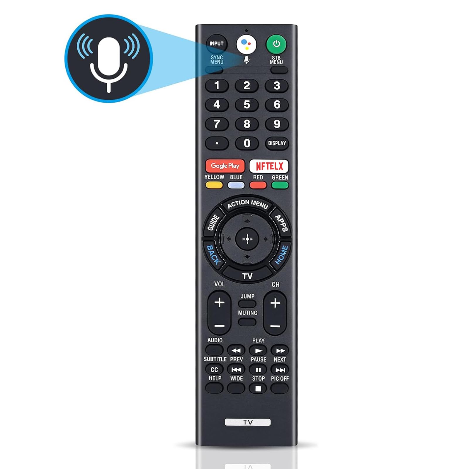 Replacement for Sony Bravia TV Remote with Voice Control, for Sony RMF-TX300U 4K Smart HDTV XBR-49X800E XBR-55X800E XBR-55X850D XBR-65X850E XBR-85X850D XBR-43X800E XBR-65X930D XBR-75X850E XBR-75X940D