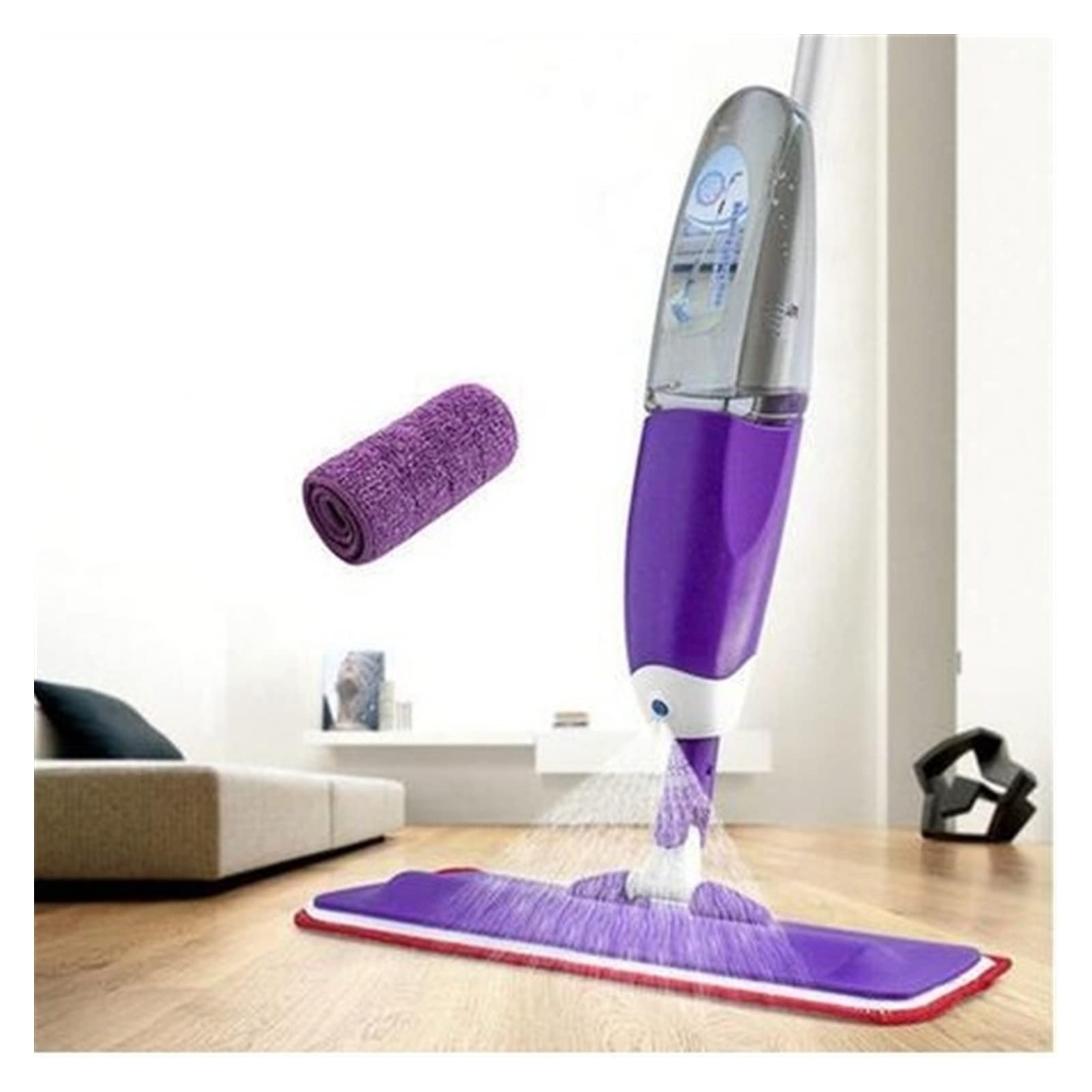 fregar Spray FRONE CON PADRES DE MICROFIBRAS REUSABLE 360 GRADO MANGO DE METAL DE METAL for LA COCINA DE CASA Laminado Laminado Azulejos De Cerámica Limpieza De Pisos Trapeador de piso ( Color : A )