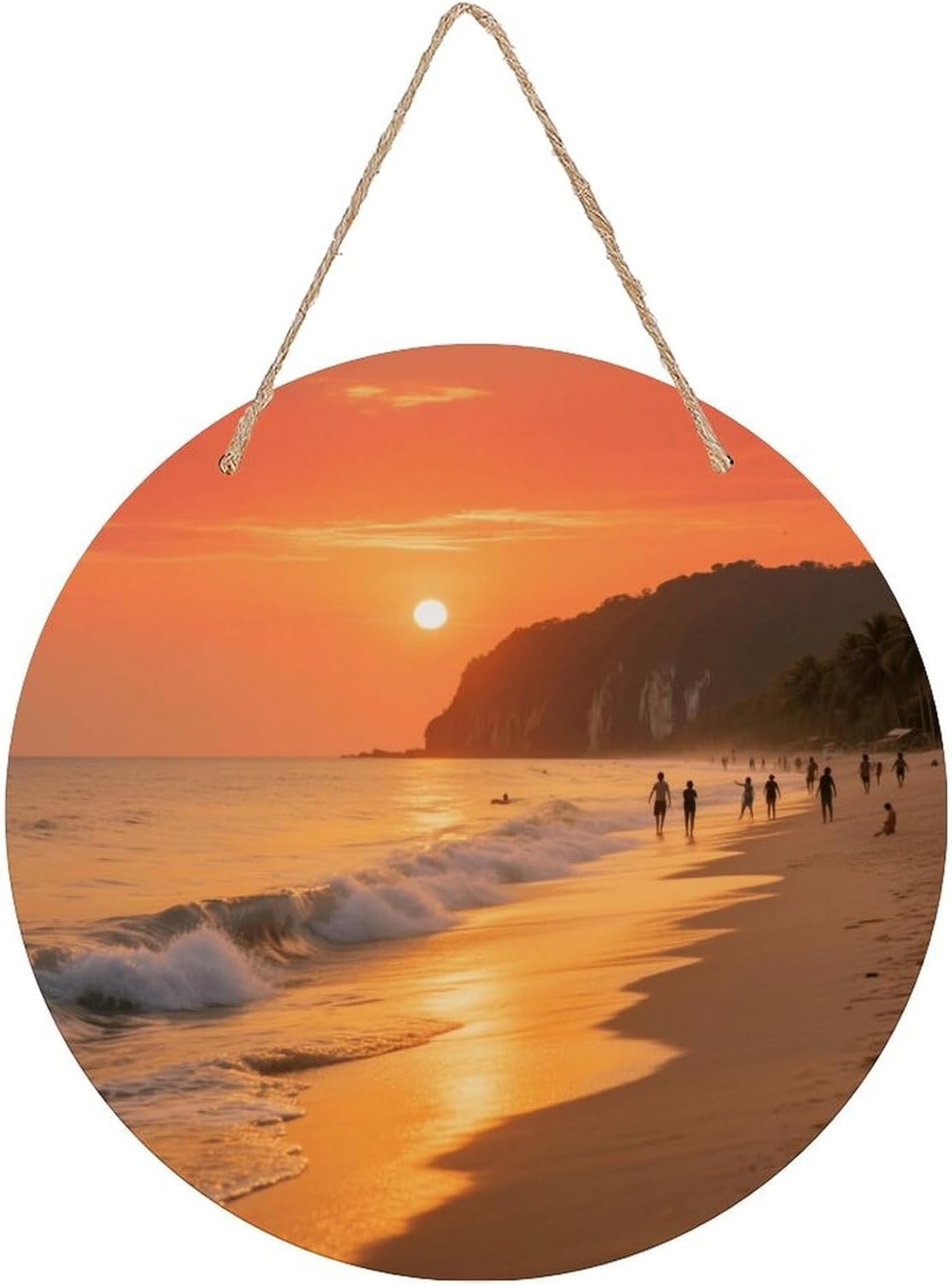 Sunset at Karon Beach Painting Wood Painting