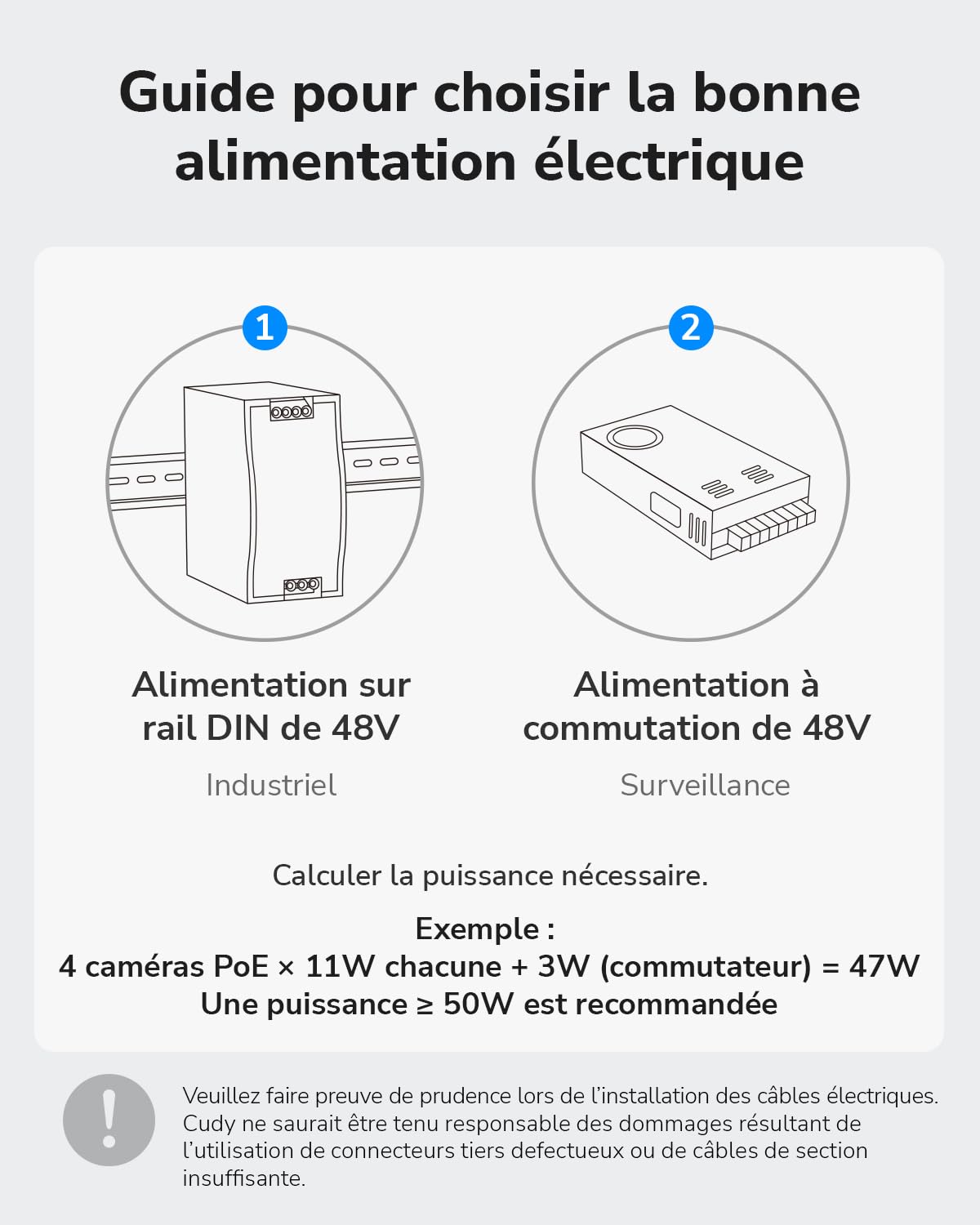 Cudy Commutateur PoE+ Gigabit Industriel à 8 Ports avec Rail DIN, IG1008P | 8 ports GbE 802.3af/at, puissance nominale de 240 W, plug & play, IP40, -40 à 75 °C, double entrée CC, boîtier en aluminium
