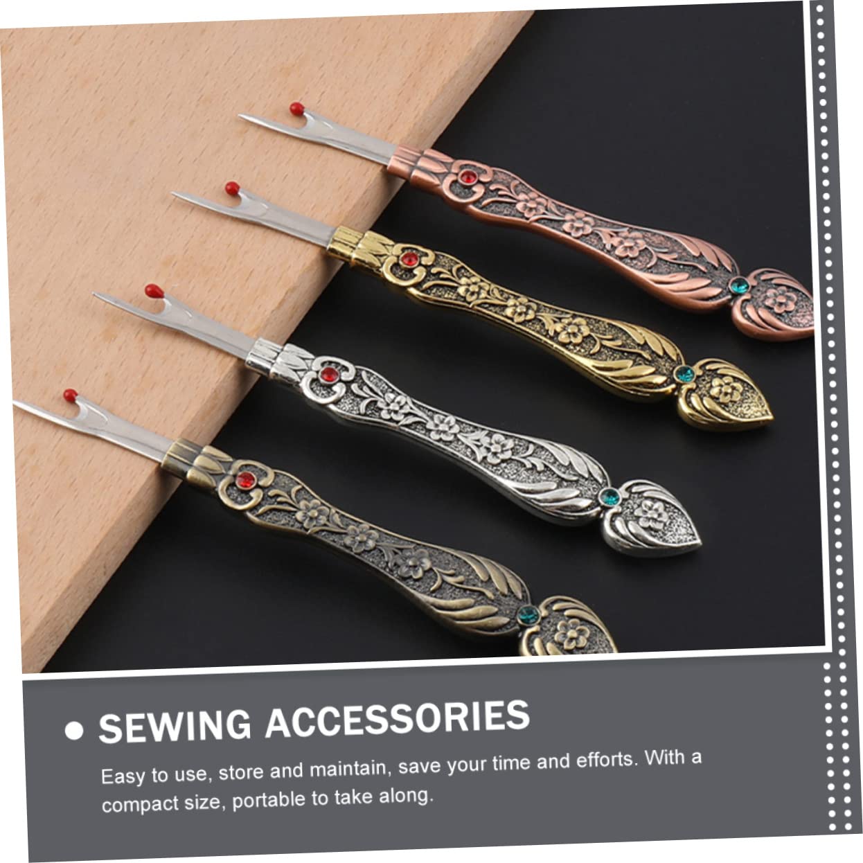 STOBOK 5 Piezas Desgarrador de costuras herramienta de roscado herramientas caseras desgarradores de costura portátiles herramientas de costura manual Accesorios narcisos