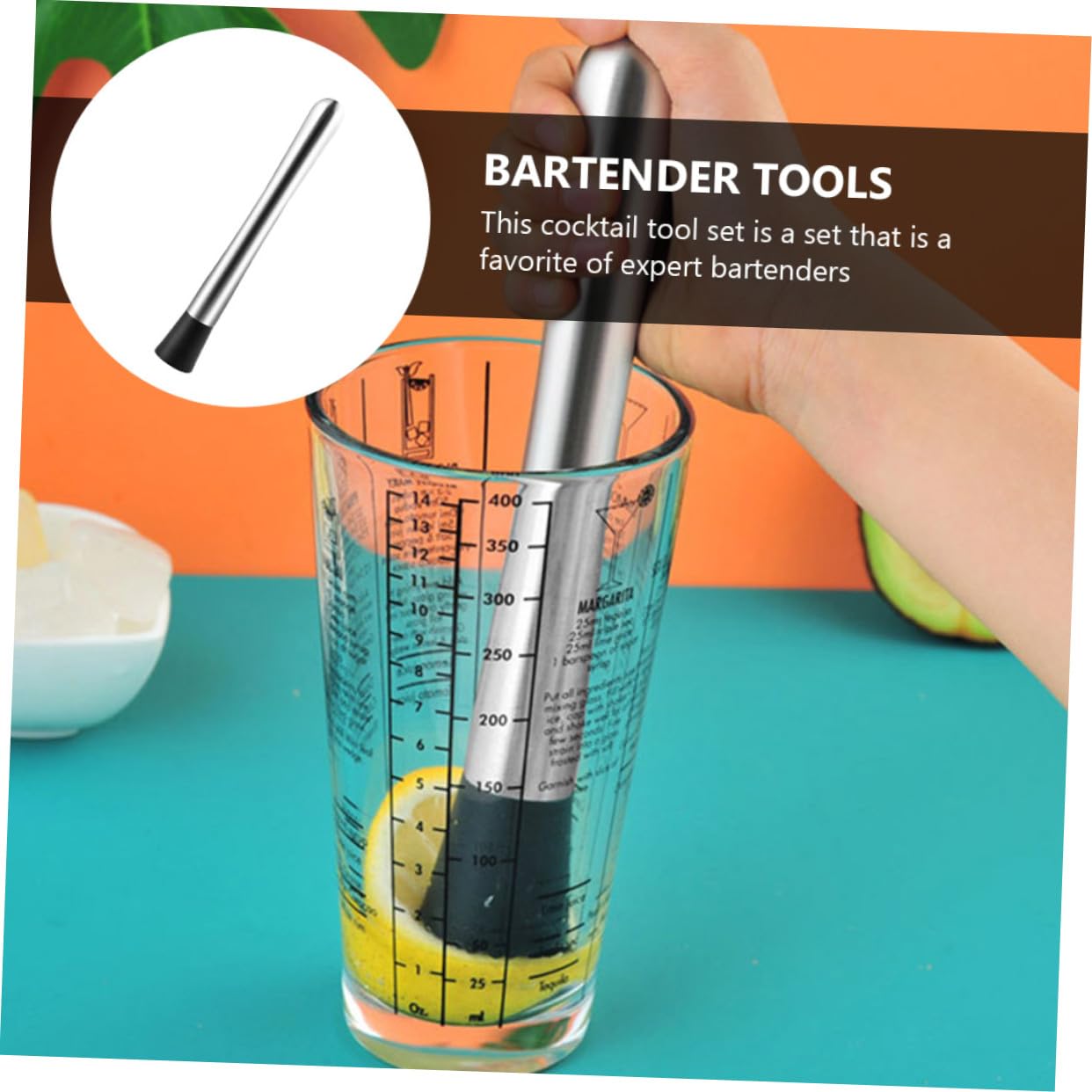 TOYANDONA Strumenti per Mixologist in Acciaio Inox Shaker per Cocktail Attrezzatura da Bar per Cocktail