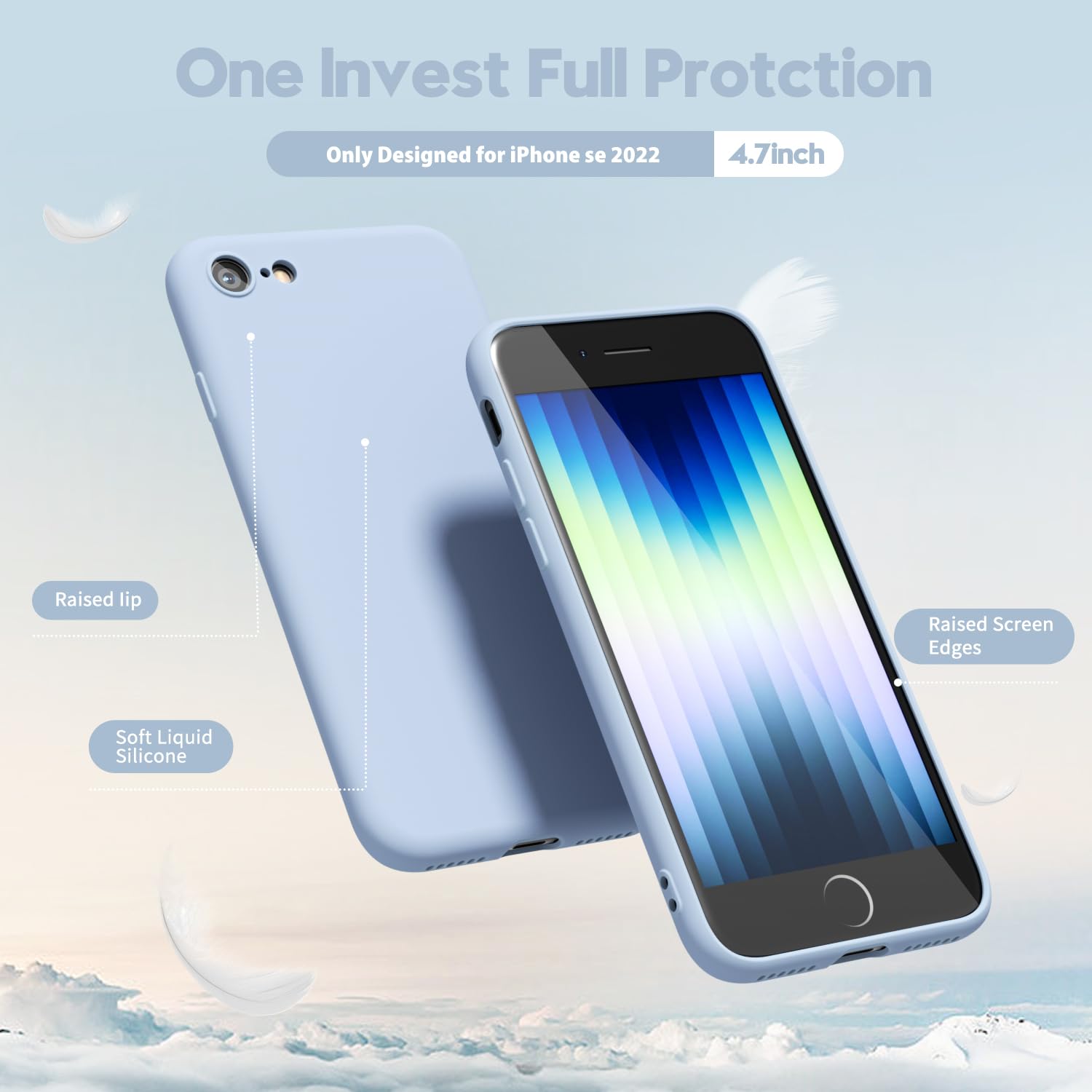 oakxco for iPhone 16 Pro Max Case Liquid Silicone, Soft Rubber Gel Elegant Aesthetic Basic Simple Cover, Cute Thin Slim TPU Matte Solid Color Plain Smooth Case for Women Girl, Light Pink — view 1678
