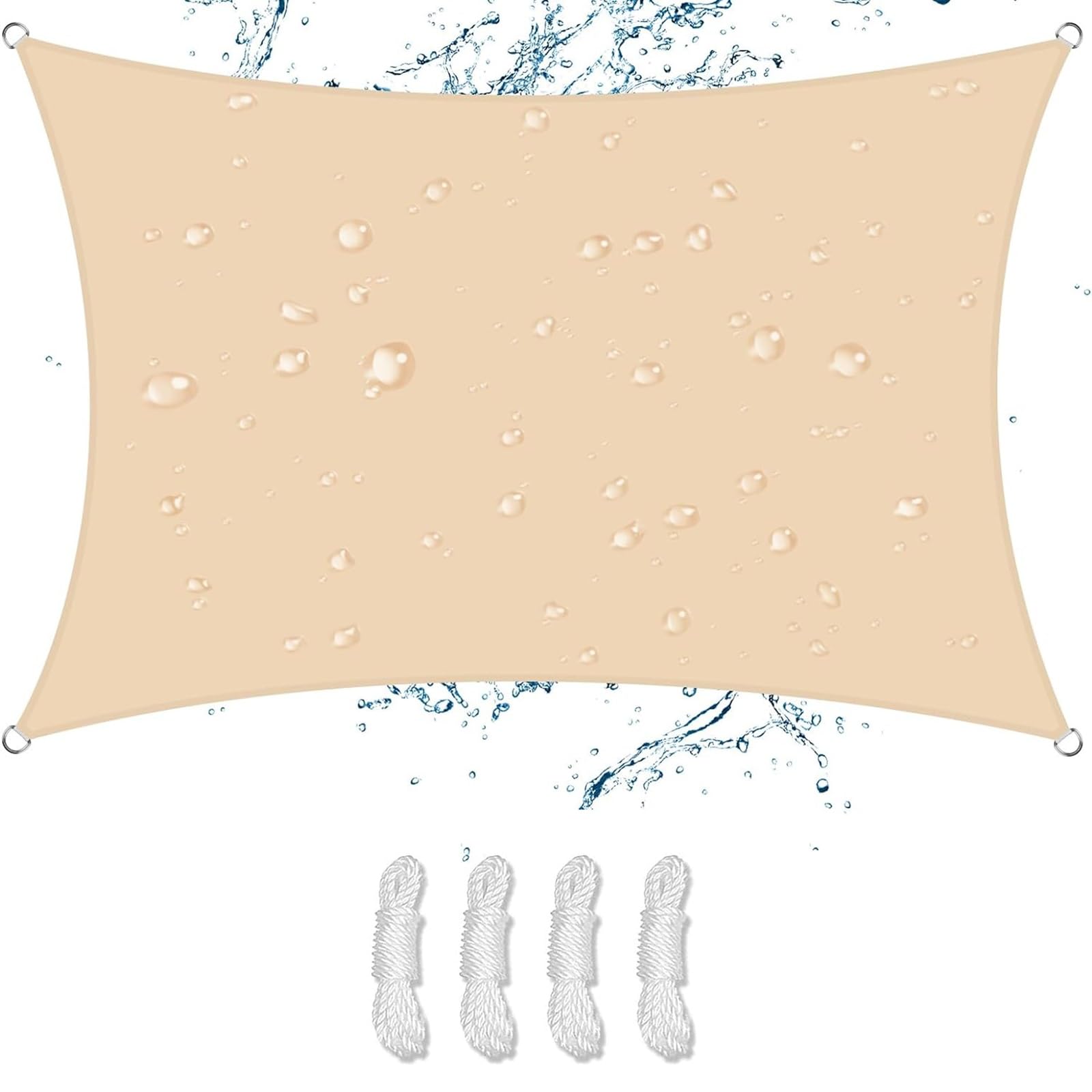 LXBche Waterproof Shade Sail Sun Shade Sail Canopy Sun Shade Sail Outdoor Canopy Outdoor Sunscreen Awning for Outdoors Garden Patio Yard Party (Color : A, Size : 3 * 4m)