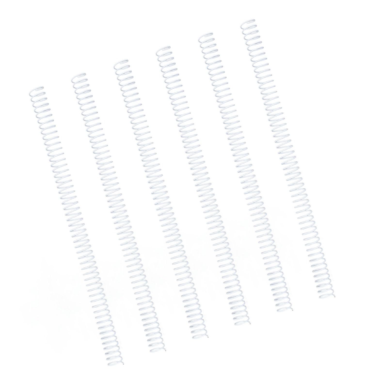 100 szt. Grzbiety do Oprawy Spiralnej, Cewki z Pojedynczym Drutem, 48 Pętli, średnica 16 Mm do Oprawy Papieru A4, Idealne Dokumentów Biurowych (WHITE)