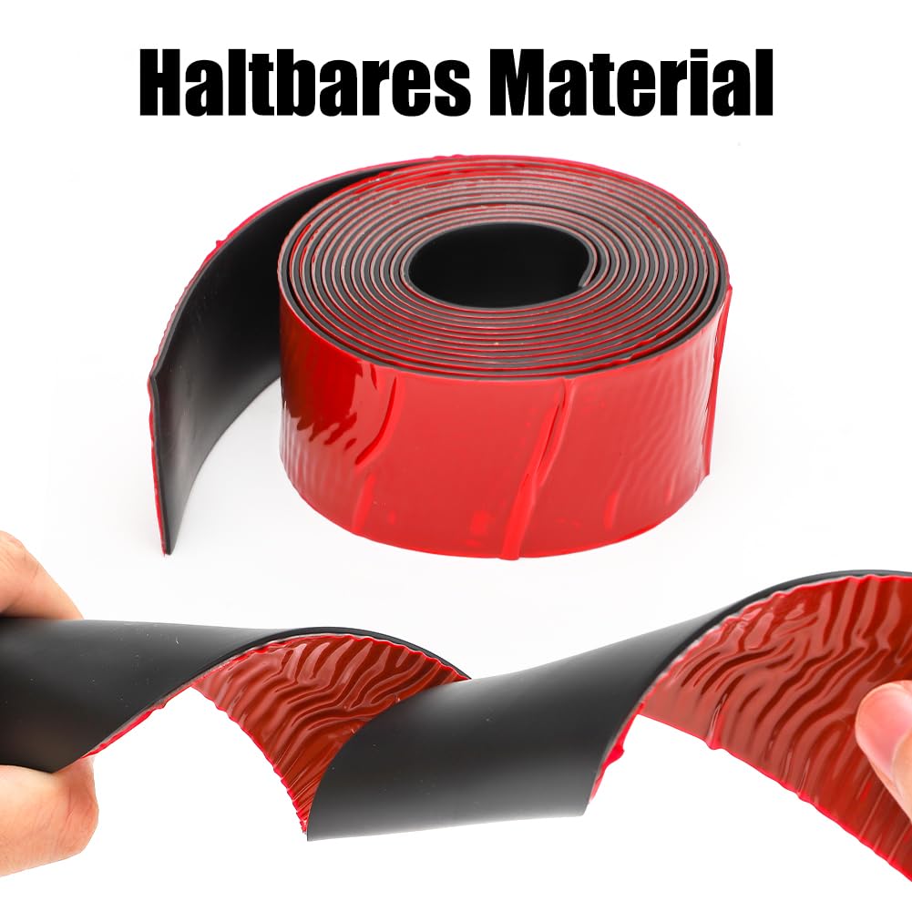 DASIAUTOEM Strisce di gomma autoadesive, in neoprene, in gomma, 50 mm (larghezza) x 1,5 mm (S) x 3,2 m (lunghezza) per lsolazione, pavimenti, copertura fai da te anti vibrazioni