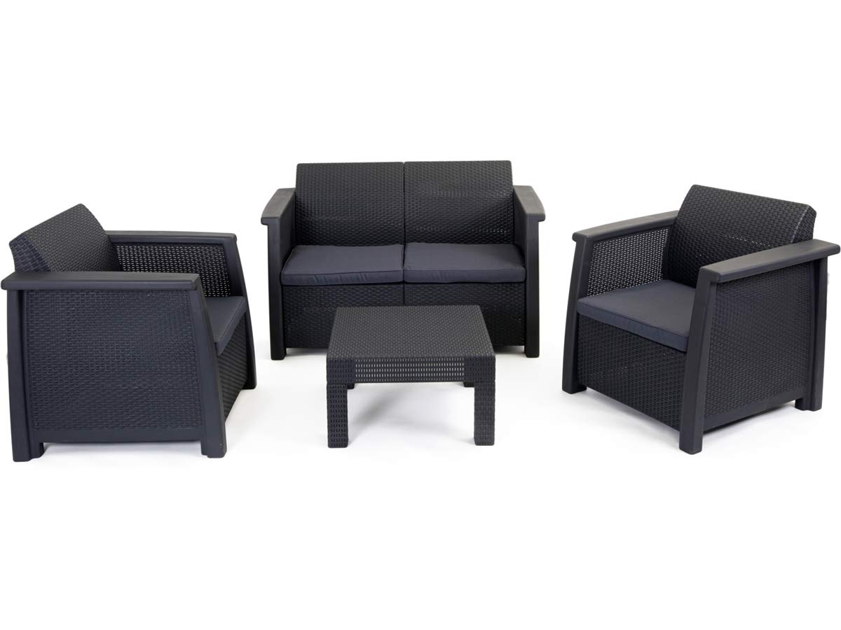 Chalet-Jardin Set Lounge Vegas, Colore: Grigio Antracite