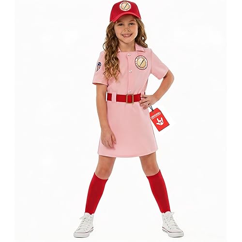 Morph - Pink Baseball Player Costume For Kids, Softball Halloween Costumes For Girls, Movie Character Costumes Toddler