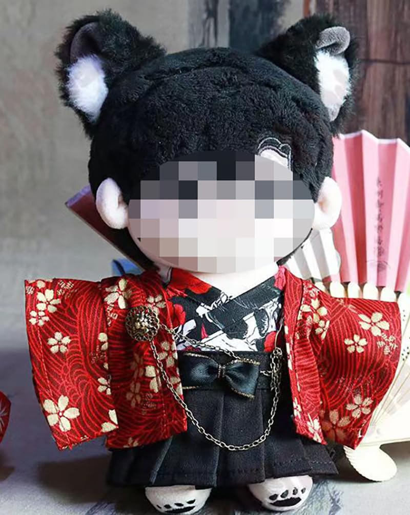Amazon.co.jp: ぬいぐるみ服 20cm 人形の服 着物 和服 4点セット