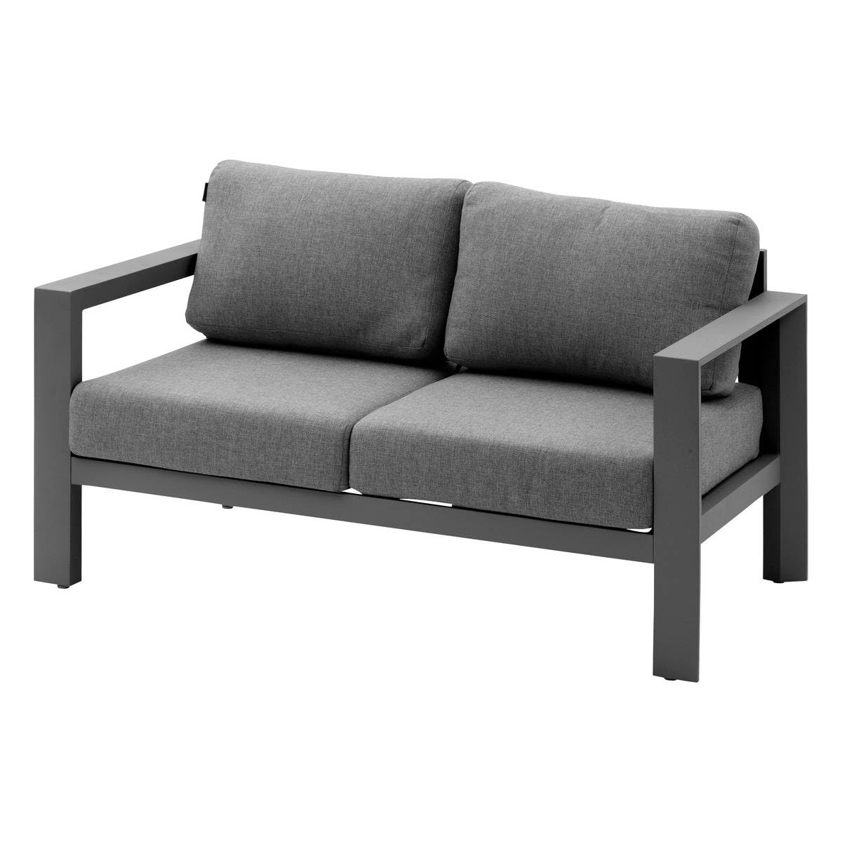 HESPERIDE - Canapé de Jardin évasion Graphite 2 Places en Aluminium et oléfine