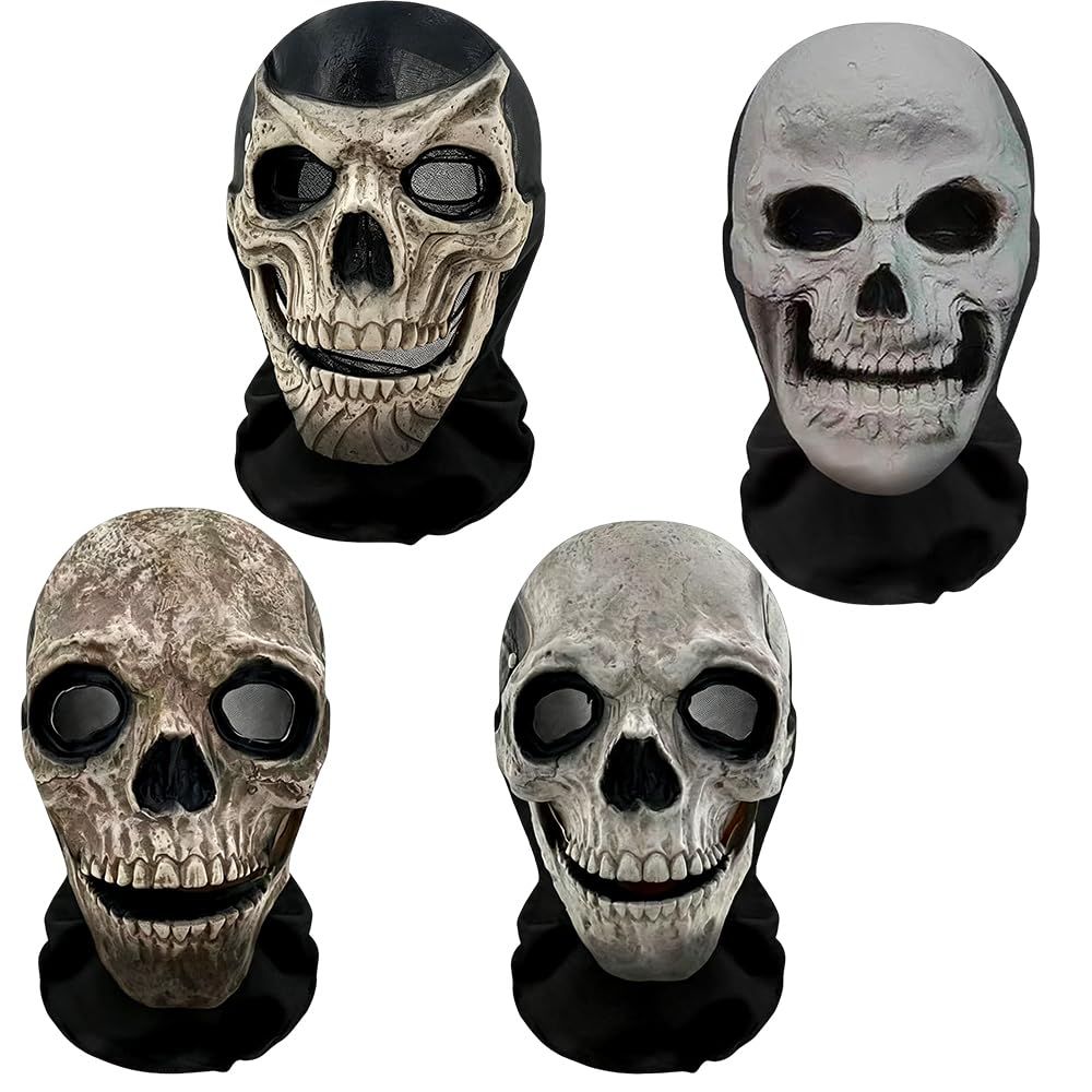 HATFRYF 3 pcs Ghost Mask, Full Face Halloween Horror Masks