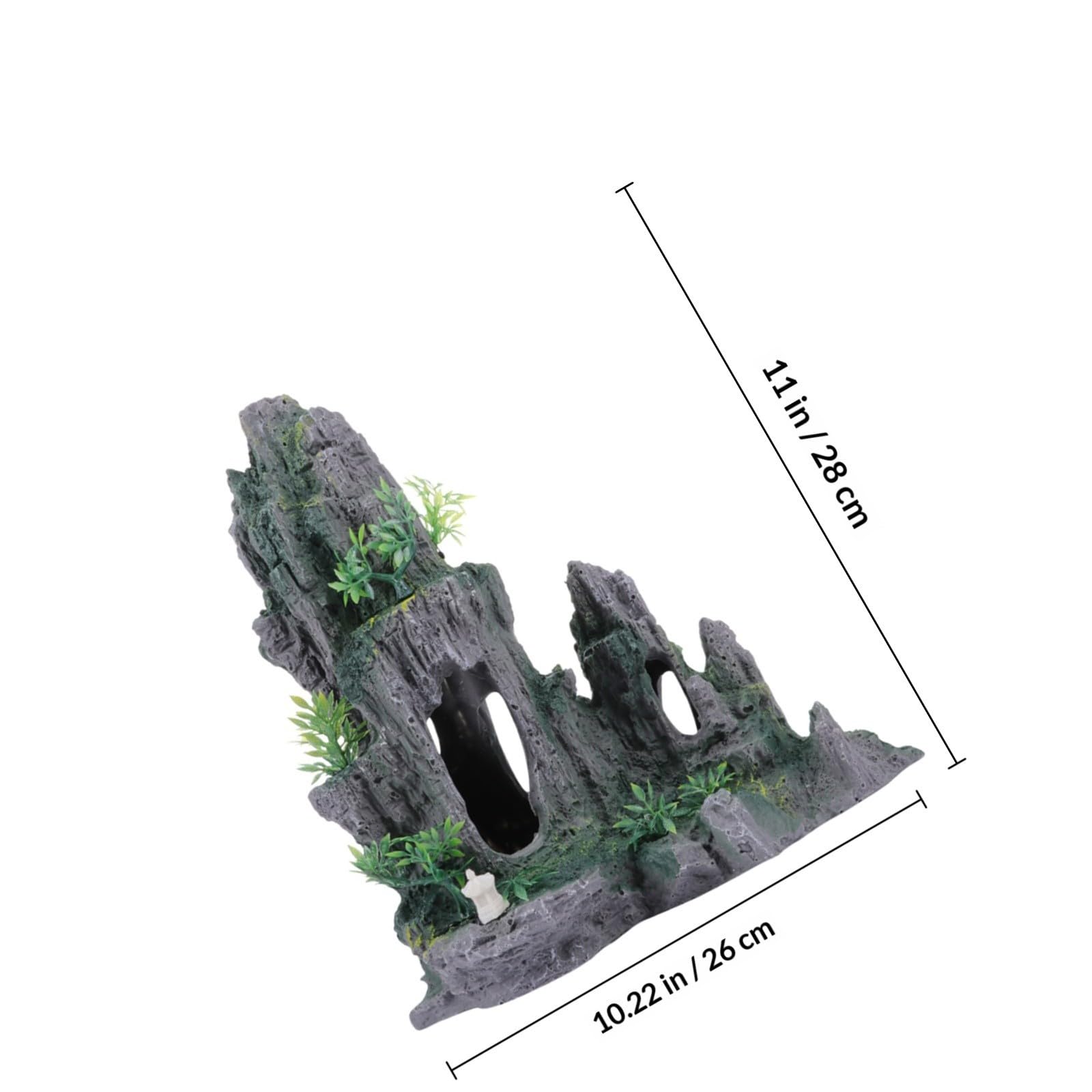 Lurrose Adorno para Pecera Cueva de Rocas, Decoración de Resina