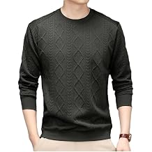 Bollrllr Winter Men's Knitted Pullover Sweater Round Neck Warm Casual Sweater Outdoor Sweater