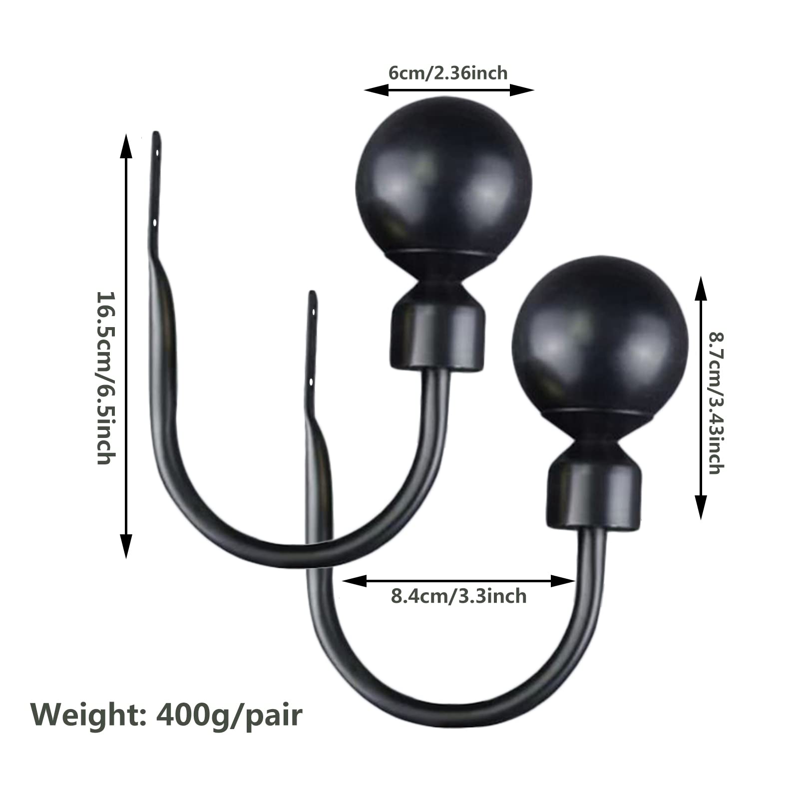 HTTDSLF 2 Pezzi Ferma Tende, Metal Holdback Tenda Ganci, Fermatende Adesivi per Tende, Decorativi Tenda Ganci, con Forte Adesivo, per Soggiorno Camera da Ufficio Sala da Pranzo-Argento