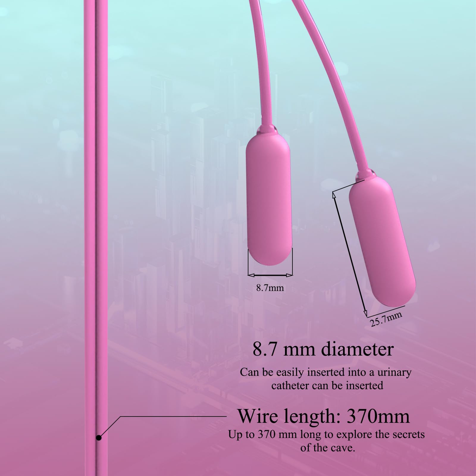 BDSMYEE Dilatatore Uretrale Pene con 7 Modalità di Vibrazione, Sonda Uretrale Vibratore Giocattoli Sessuali, Plug Uretrale Sextoys Masturbatore del Pene per Uomini