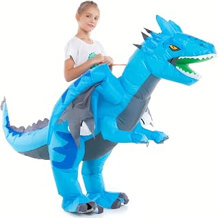 Inflatable Toddler Child Dragon Costume, Blow up Rider Cosplay Boys Girls