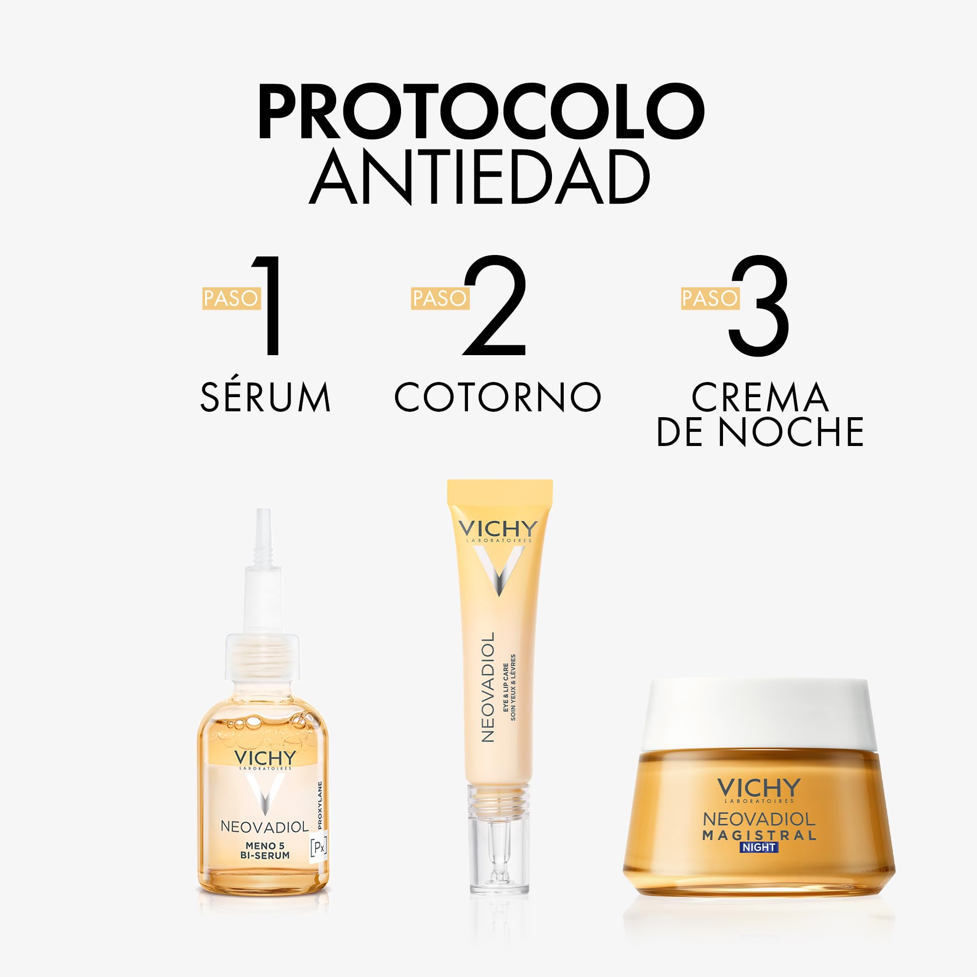 Vichy Crema de Noche Perimenopausia, Revitalizante, Redensificante, Enriquecida con Agua Volcánica de Vichy y Proxylane, Para Pieles Maduras, Neovadiol, 50 ml | Revitalizante, Redensificante, Enriquecida con Agua Volcánica de Vichy, Con Proxylane, Para Pi