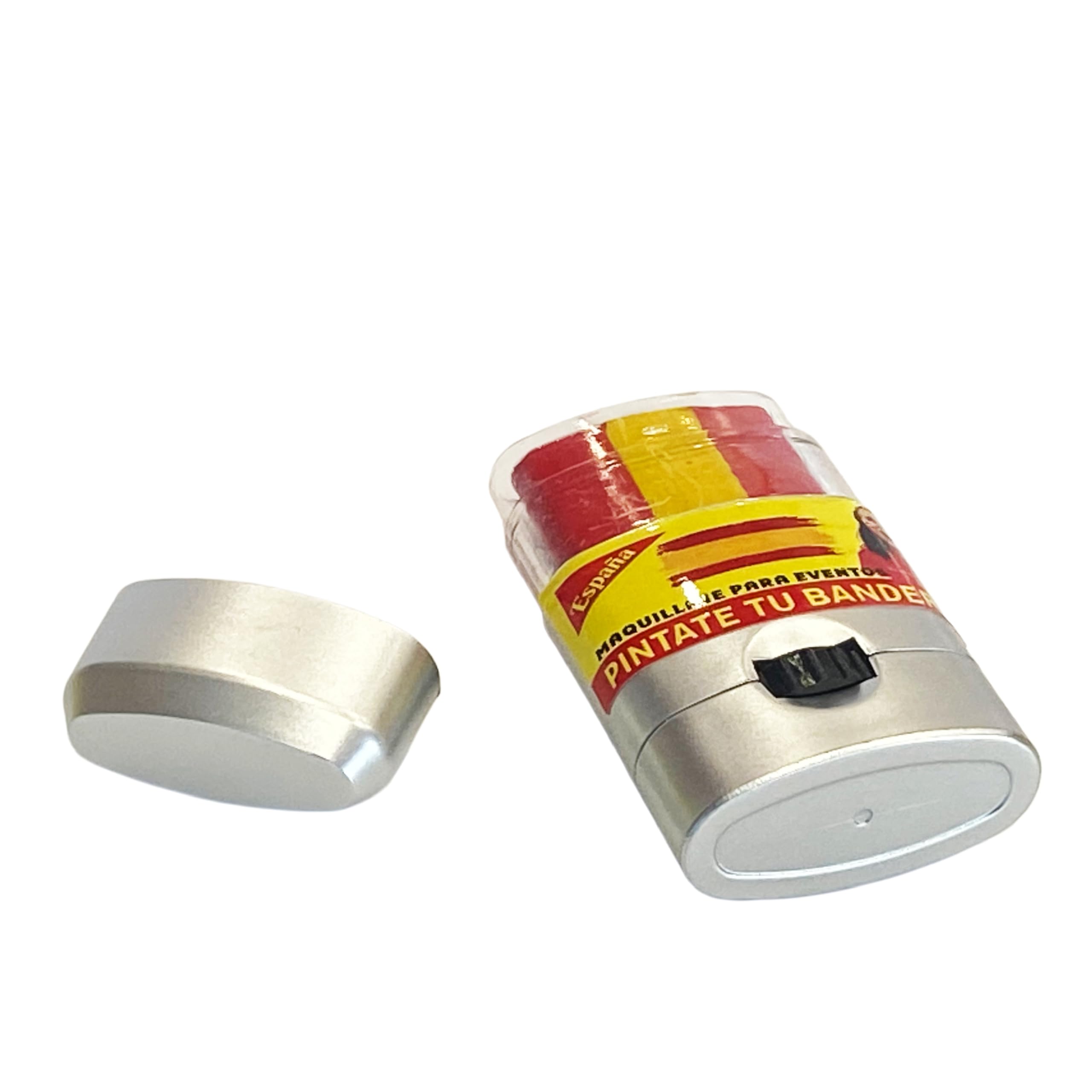 Pintacaras Bandera España Kit de Pintura Facial Rojo Amarillo 7,3 x 3,8 x 1,8 cm para Eventos Deportivos