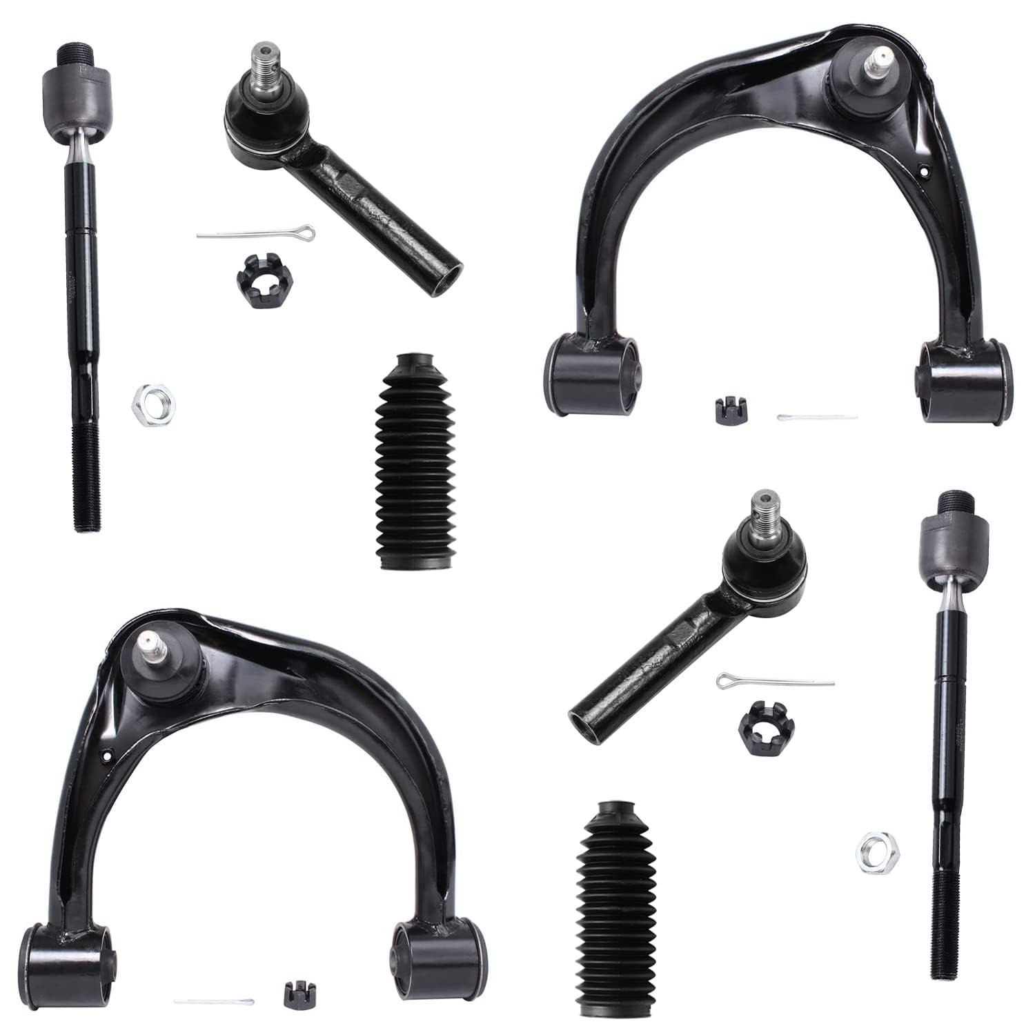 Detroit Axle - Front Upper Control Arms, Inner Outer Tie Rods Replacement