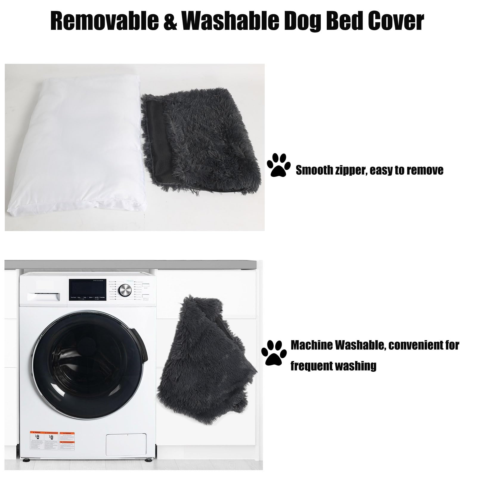 Hundebox-Pad Waschbar - Plüsch, Rutschfest, 88,9x55,9x3,8 Cm, Für Große Hunde