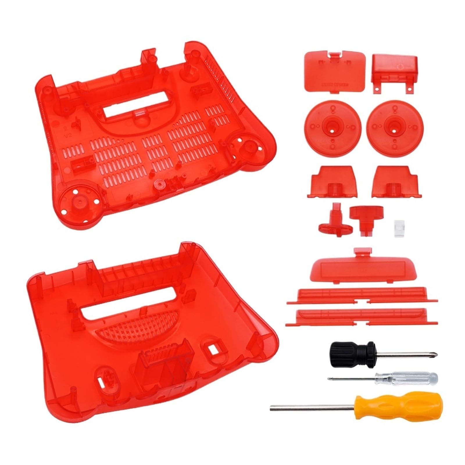 Obudowa Ochronna Do Konsoli Do Gier Retro N64 (wszystkie Wersje) - Kompatybilny Z Nintendo 64(Translucent red)