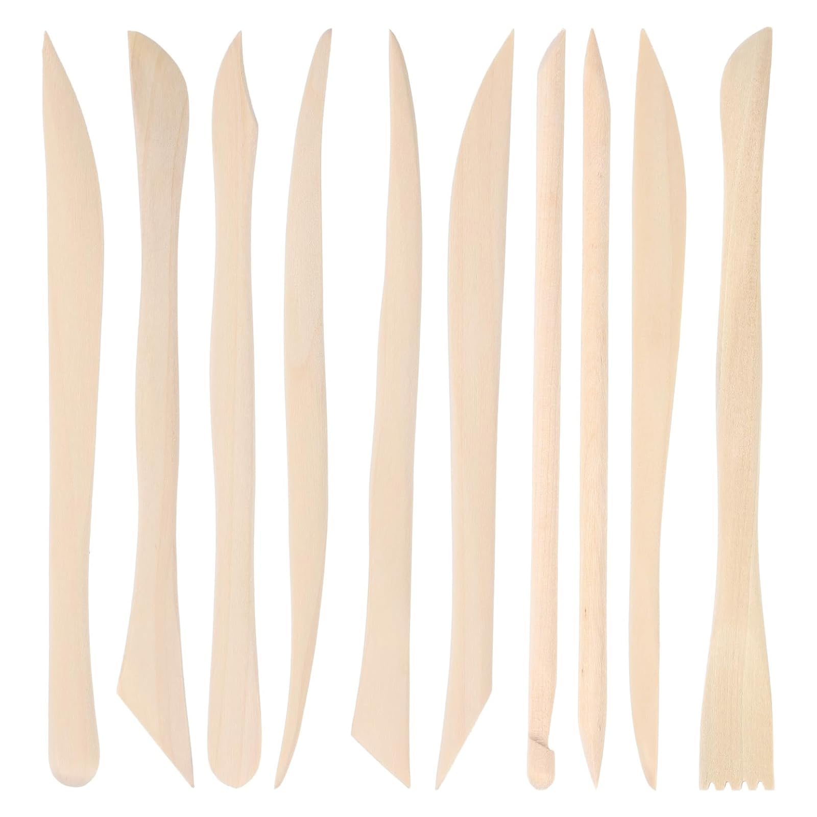 10PCS Wooden Clay Sculpting Tools Set, Wooden Double Ended Pottery Tools