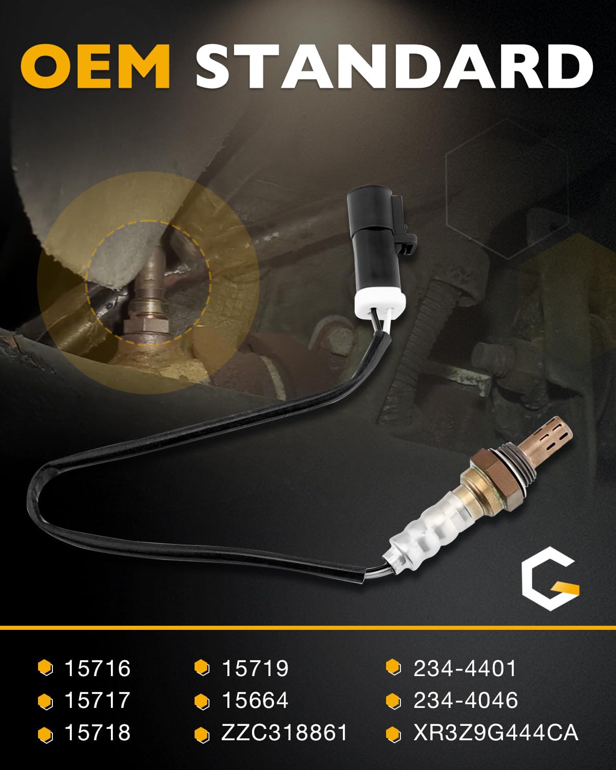 Oxygen Sensor Upstream Downstream O2 Sensor 4Pcs | Compatible with Ford F150 F250 Ranger Expedition Explorer Escape, Mazda Tribute, Lincoln & More | Replace# 15717, 15716, 15664, ZZC318861