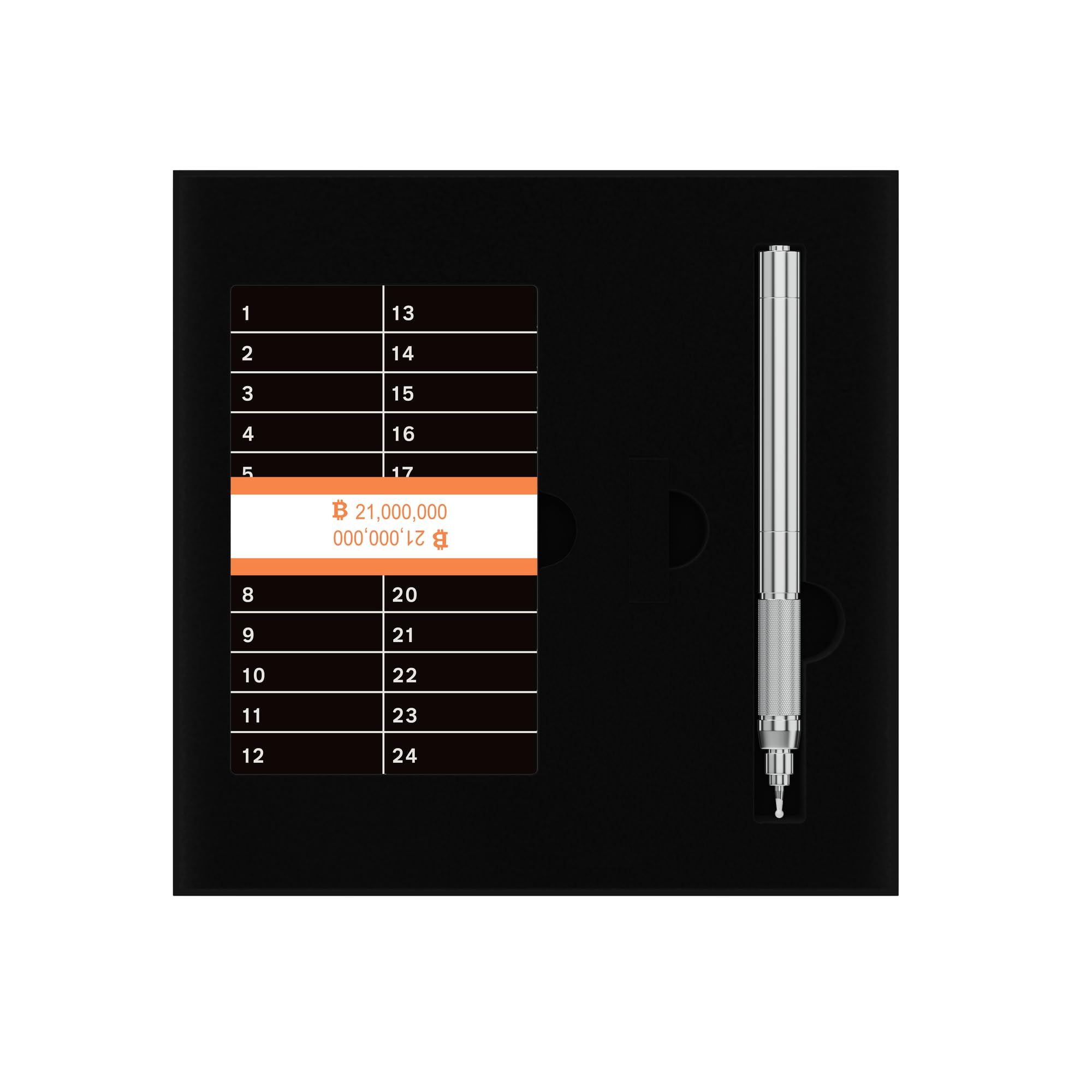 YOKIS - Electric Engraver & Three Stainless Steel Plates - Seed Phrase Storage - Seed Storage - Stainless Steel Seed Storage - Private Key Storage -