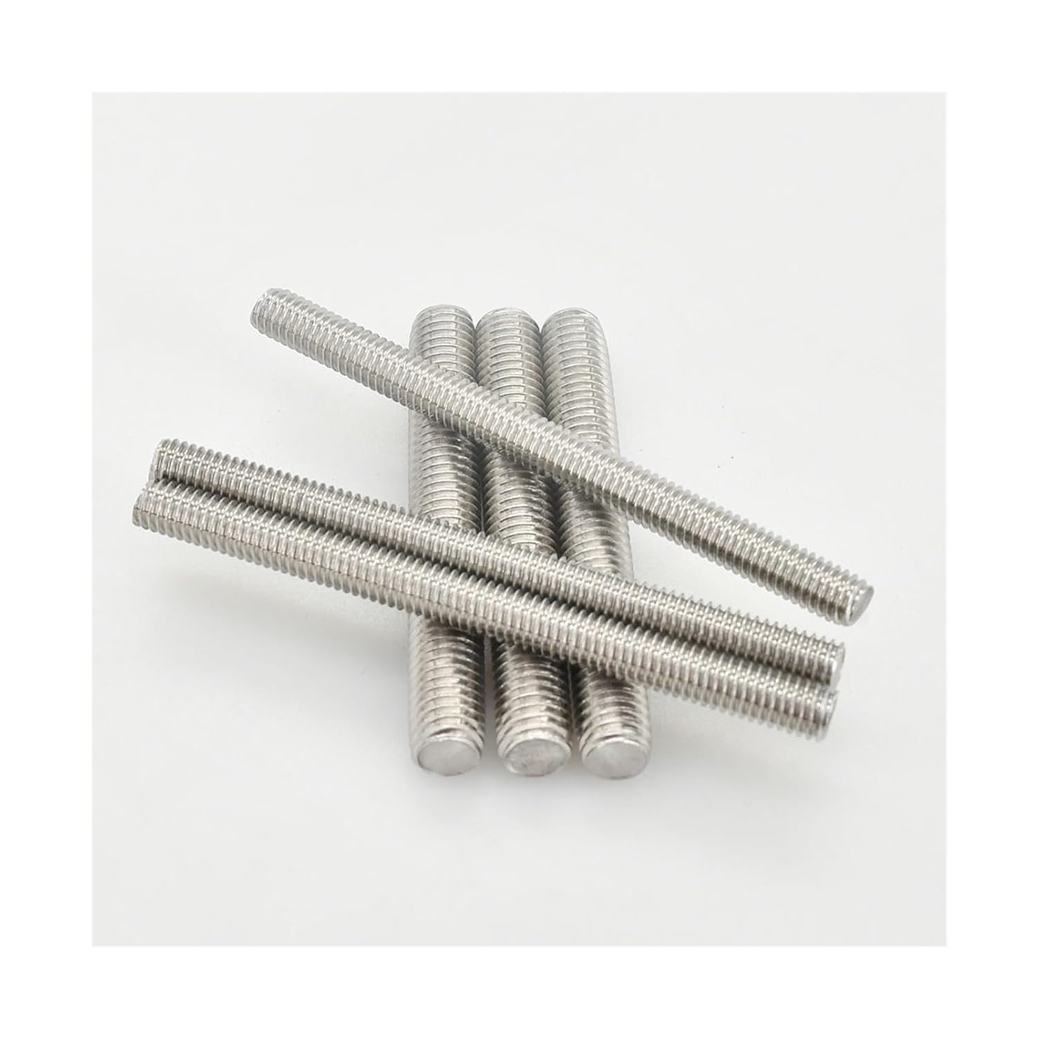 Threaded rods,Threaded Rod Steel Fully Threaded Rods Bar Studs Screw Rod Wire Screw Rod Length(M3,50mm (5Pcs))