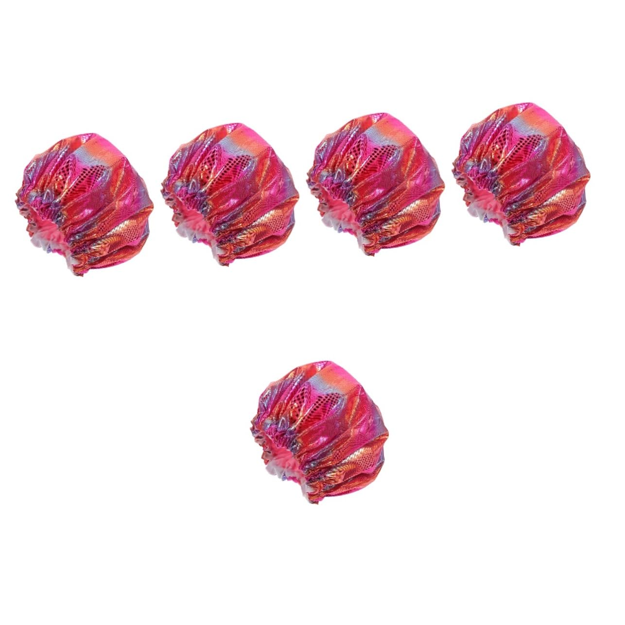 Healeved 5stücke Doppellagige Wasserdichte Duschhaube Für Lange Atmungsaktive Badekappe Elastische Haarhaube Für Damen Und Schützend Und Wiederverwendbar
