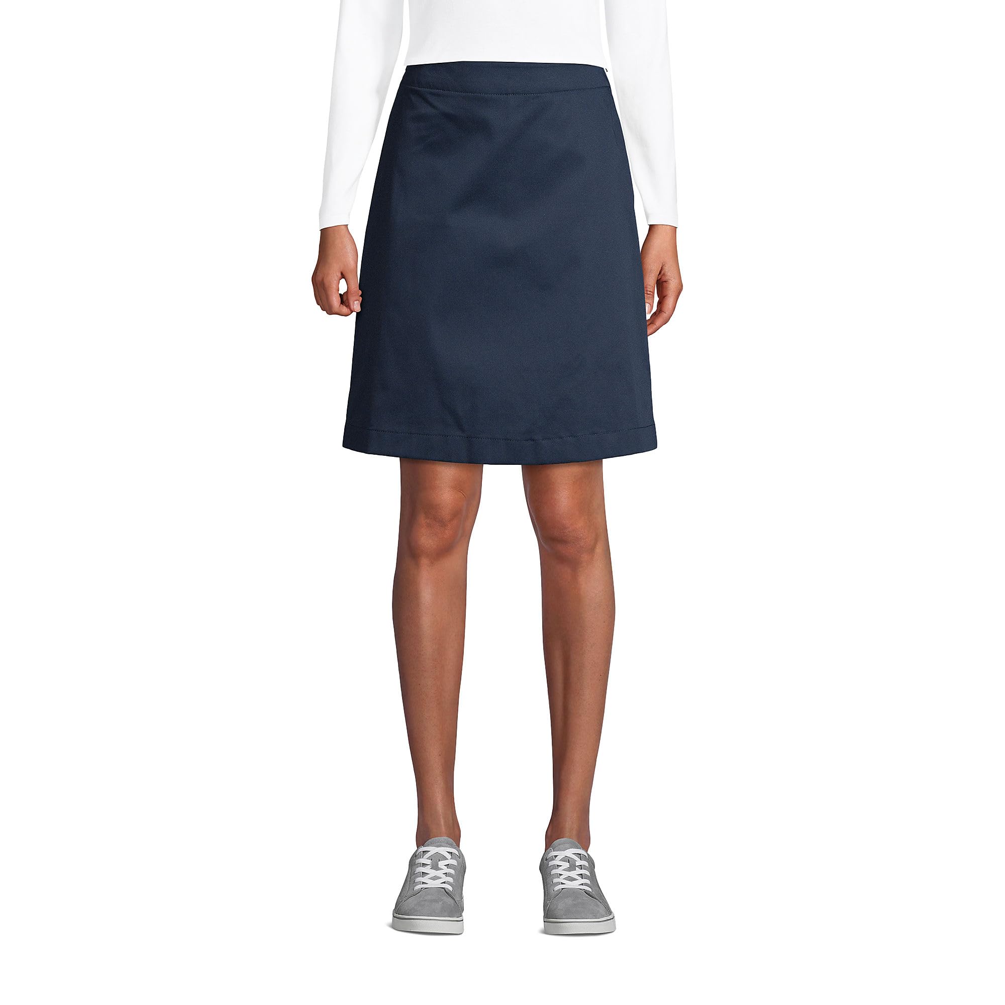 Lands' End School Uniform Girls Blend Chino Skort Above Knee