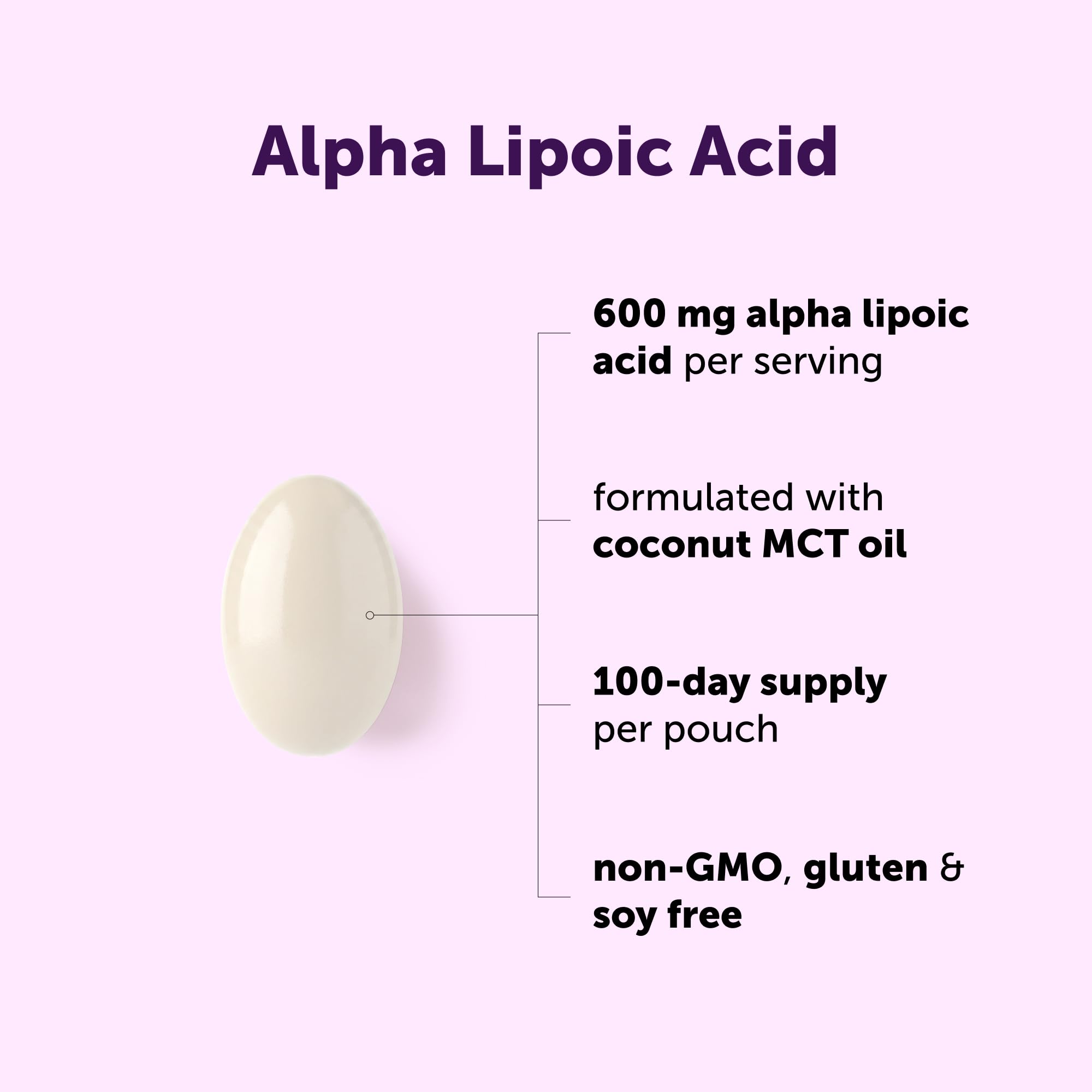 Micro Ingredients Alpha Lipoic Acid 600mg Per Serving, 300 Softgels | ALA Supplement | Made with MCT Oil| Non-GMO, Gluten-Free, Soy-Free — Amazon image 3