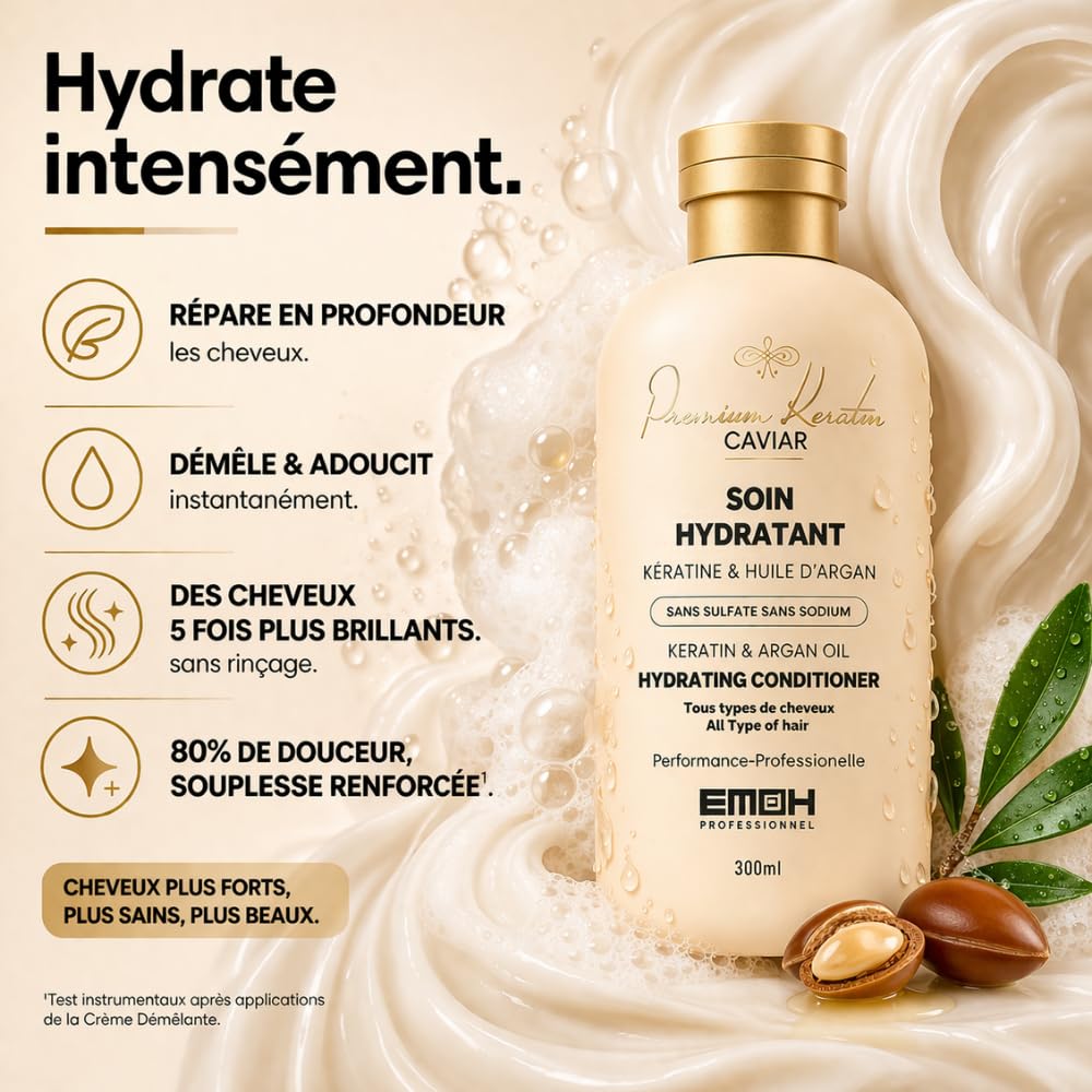 Premium Keratin Caviar kit d'hydratation intense et de réparation - 2 x 300ml