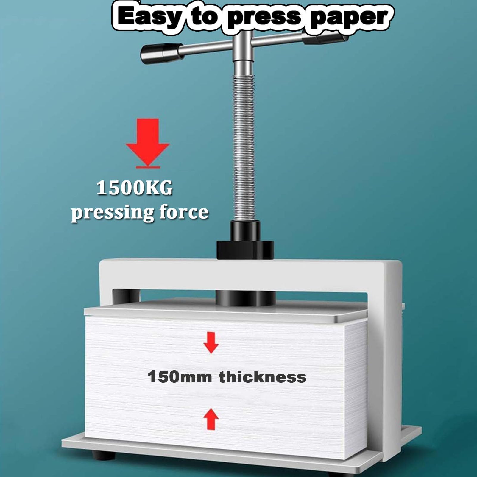 A3 máquina de Prensa de Papel Manual de Papel Plano para el recibo de Papel de álbum de tamaño A3 Pesado encuadernadora de Libros de Acero de Prensa de Tornillo de fabricación de Papel