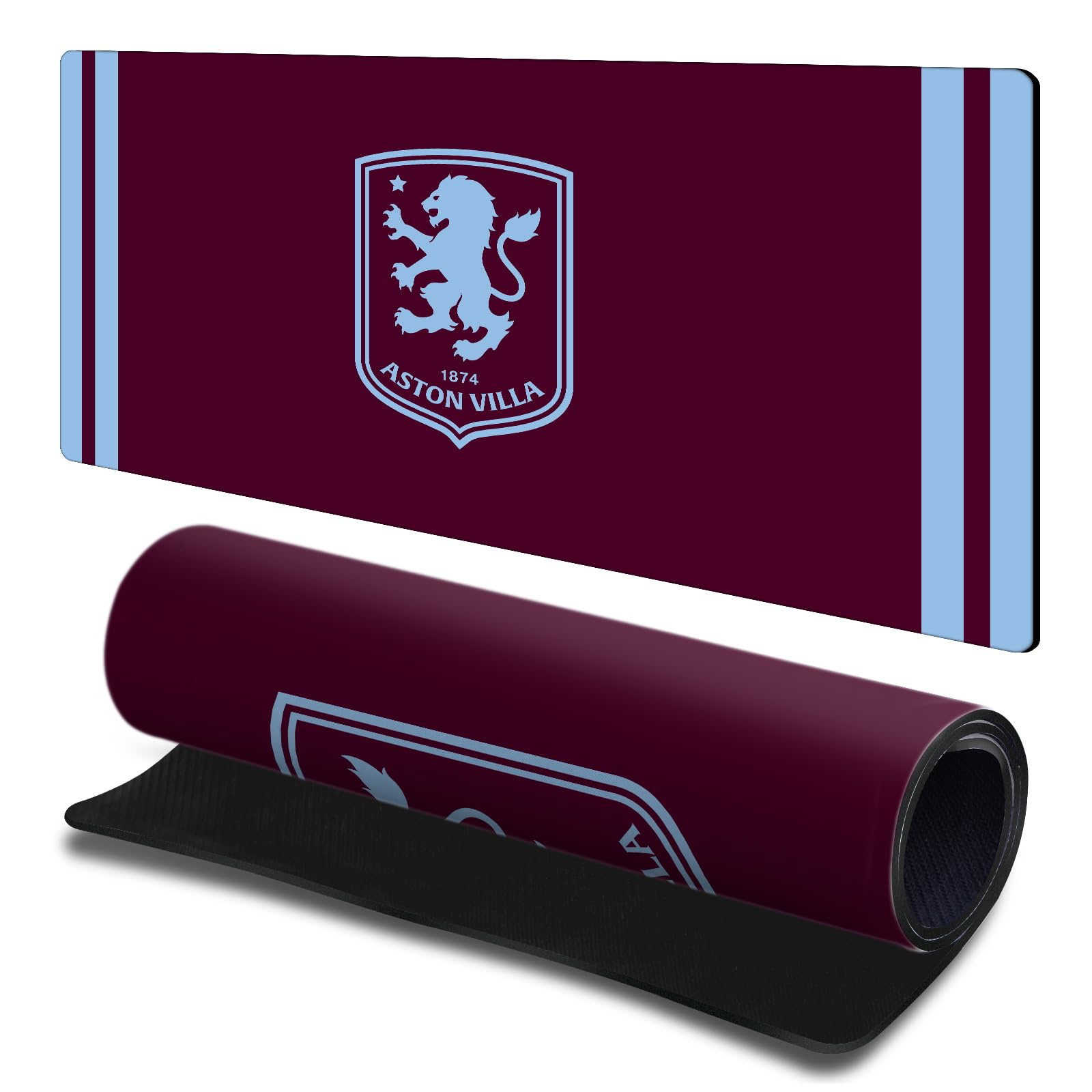 Head Case Designs Officially Licensed Aston Villa Football Club Home 2026/27 Crest Kit 23.62 x 11.81 x 0.12 inches (600 x 300 mm) - L Gaming Office Desk PC Keyboard Mouse Mat Pad