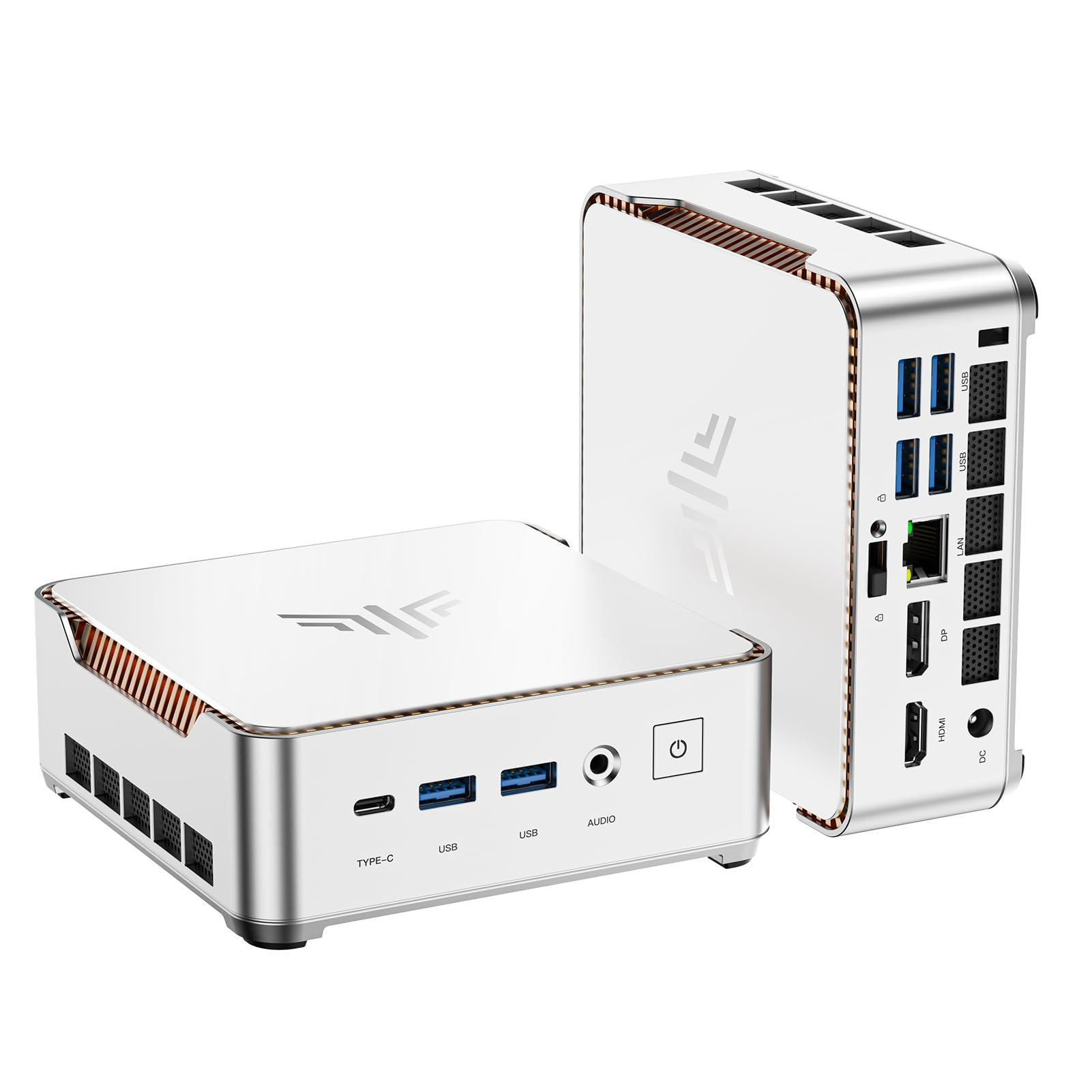 NiPoGi Pinova P2 Mini PC AMD Ryzen 3300U W-11 Pro(4C/4T,fino a 3,5GHz),16GB DDR4 512GB SSD Mini Computer,4K@60Hz Triple Display HDMI+Type-C+DP,Wi-Fi 5/BT 4.2/LAN,Micro PC per Ufficio/Casa