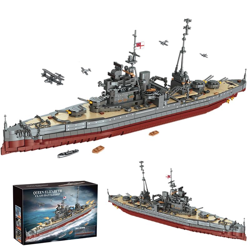 Kit de construction cuirassé HMS Elizabeth 2277 pièces le cadeau idéal pour adultes passionnés