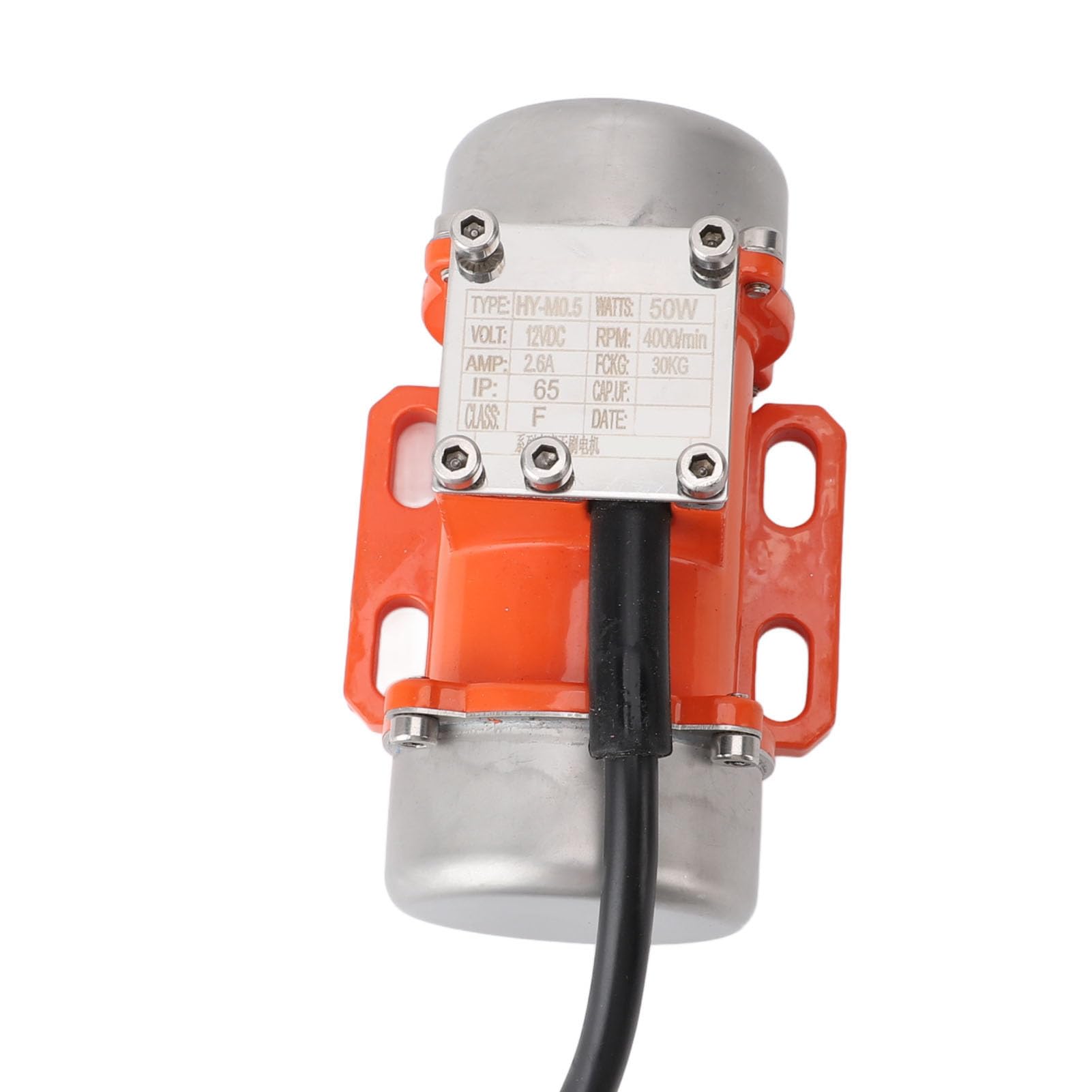 Bürstenloser Gleichstrom-Vibrationsmotor, Industrieller Vibrationsmotor, Einphasig, 100 W, Gleichstrom, 12 V, 4000 U/min, Vibrationsvibratoren aus Aluminiumlegierung Für Sandschütteltisch(50W)