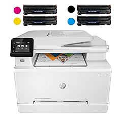 HP Laserjet Pro MFP M283 cdw All-in-One Wireless Color Laser Printer, White - Print Scan Copy Fax - 22 ppm, 600 x 600 dpi, 8.5 x 14, 50-Sheet ADF, Auto Duplex Printing, Ethernet