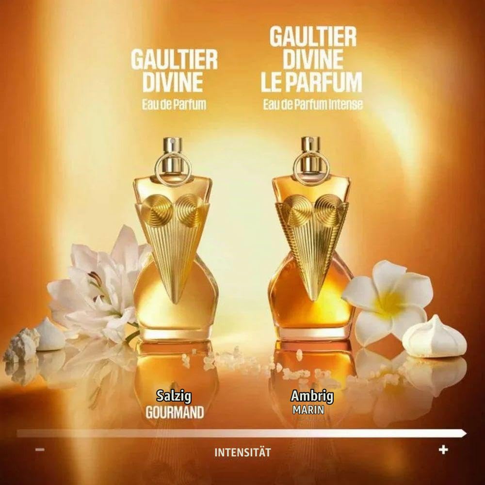 Jean Paul Gaultier Divine Le Parfum 30ml | Long Lasting Floral Amber Damen Eau de Parfum, Lilie, Frangipani, Meersalz & Benzoe, nachfüllbares Designer-Duftspray
