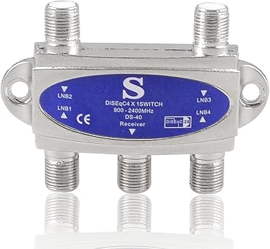 Ruilogod 900-2400MHz DiSEqC Switch FTA Satellite Receiver 4 in 1 Multi LNB id 7b8 4a6 8b0 836 6a2