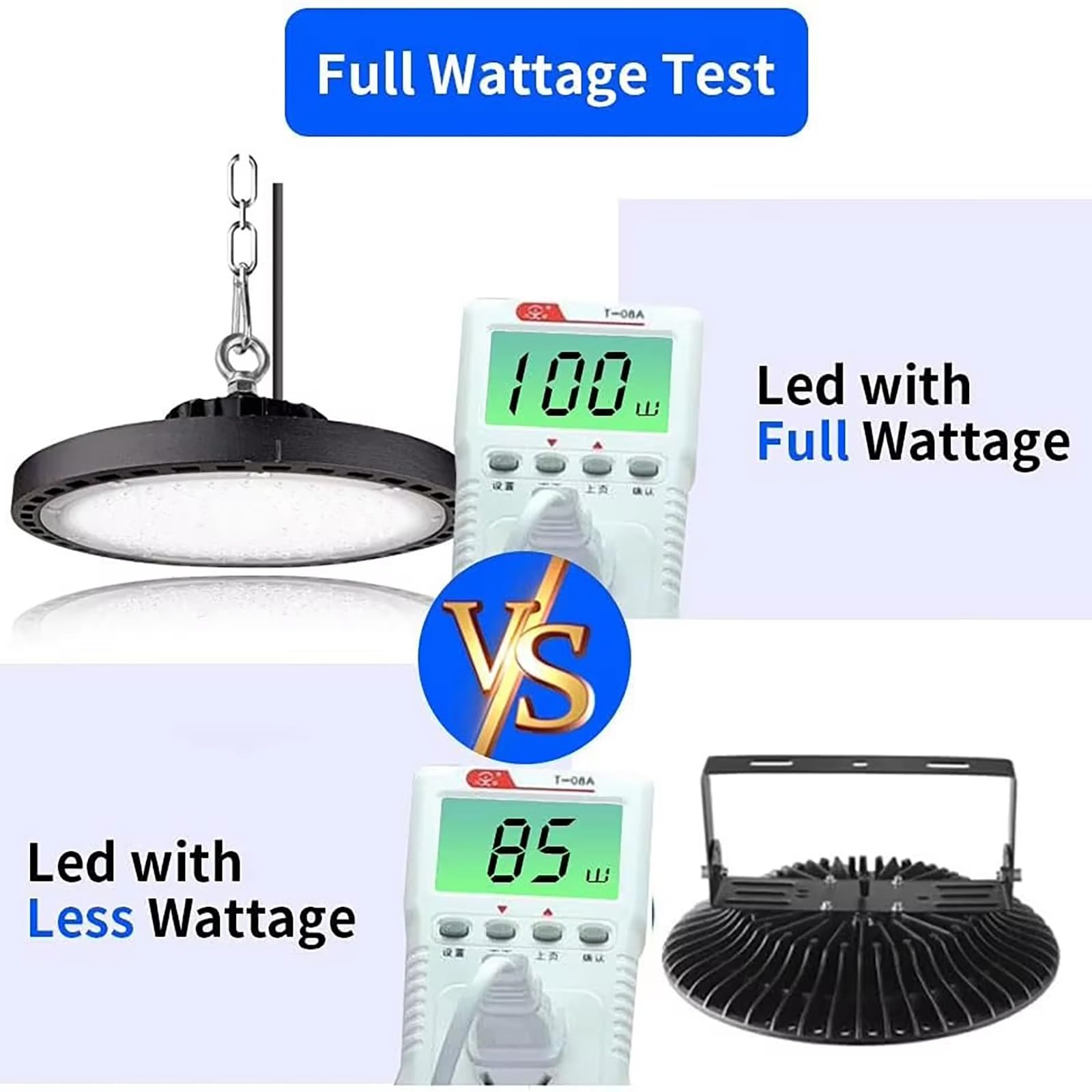 Oświetlenie warsztatowe o szerokim kącie padania światła, ultracienkie lampy High Bay o mocy 18000 lm, superjasne lampy warsztatowe o mocy 6000 K, wodoodporna lampa(150w)